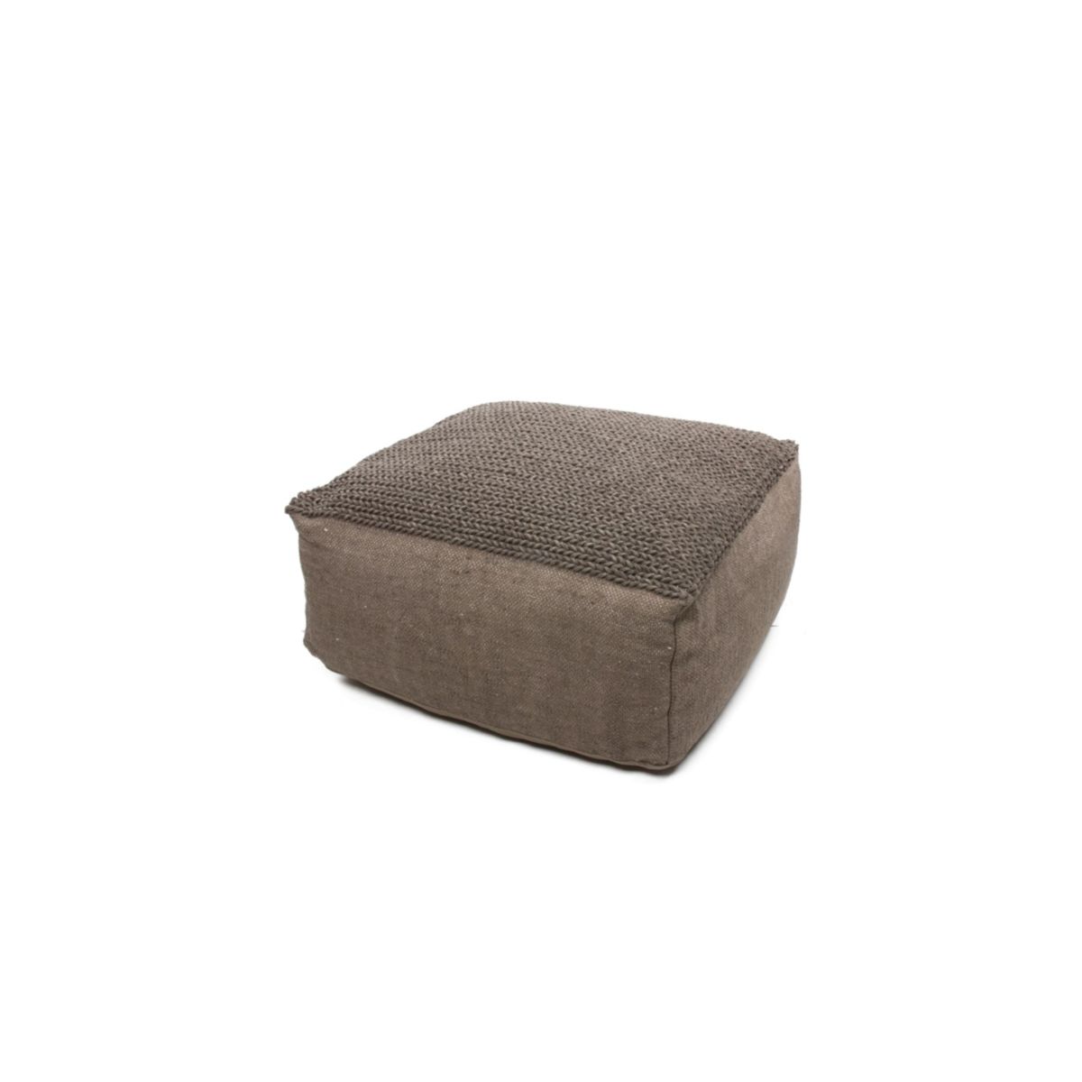 Pouf Hocker Shaun 210 grau 80x80cm -2er Set