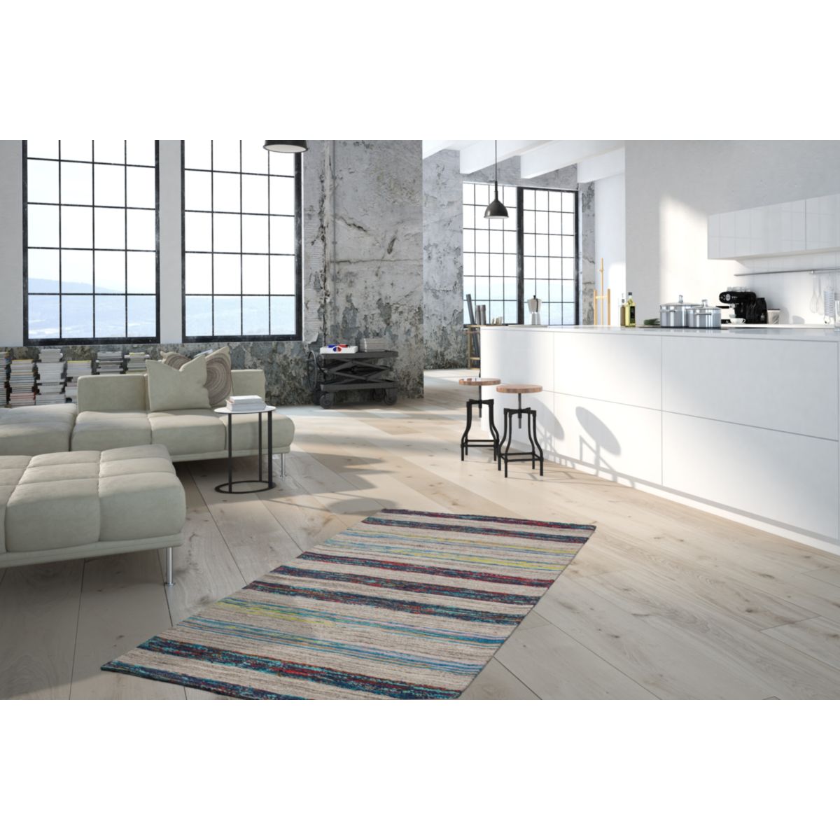 Duarte 210 Natur / Blau 160cm x 230cm Bild 2