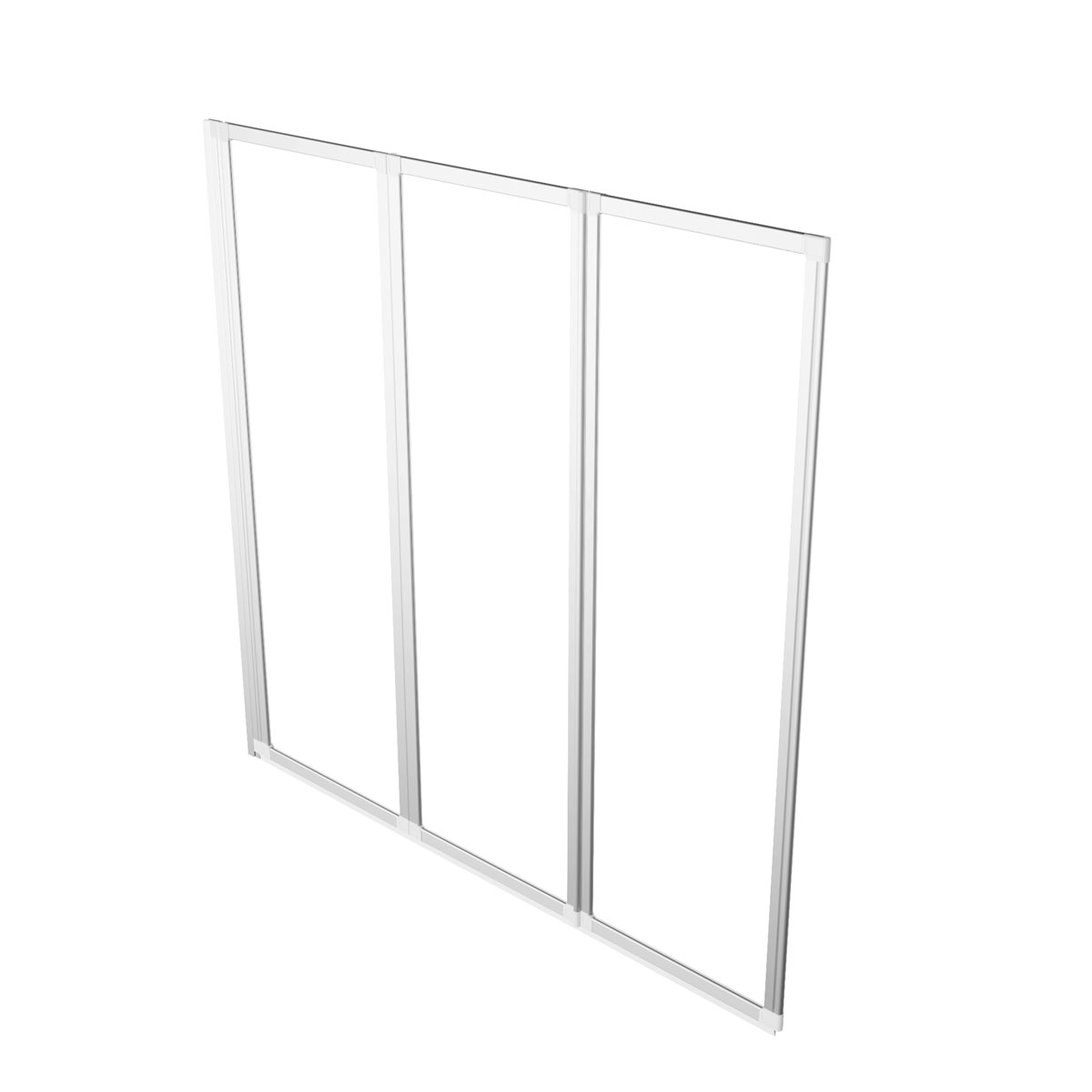 Schulte klappbare Badewannenfaltwand Alu Natur Bild 4