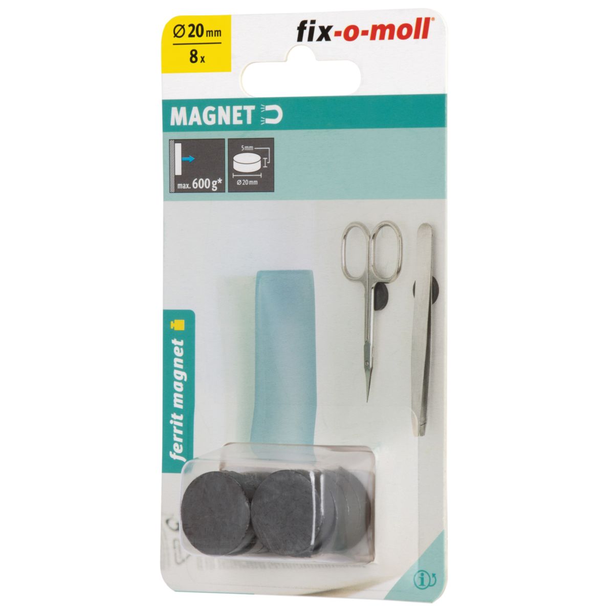 Suki Magnetscheibe Ferrit Ø 20 x 5 mm, schwarz Bild 4