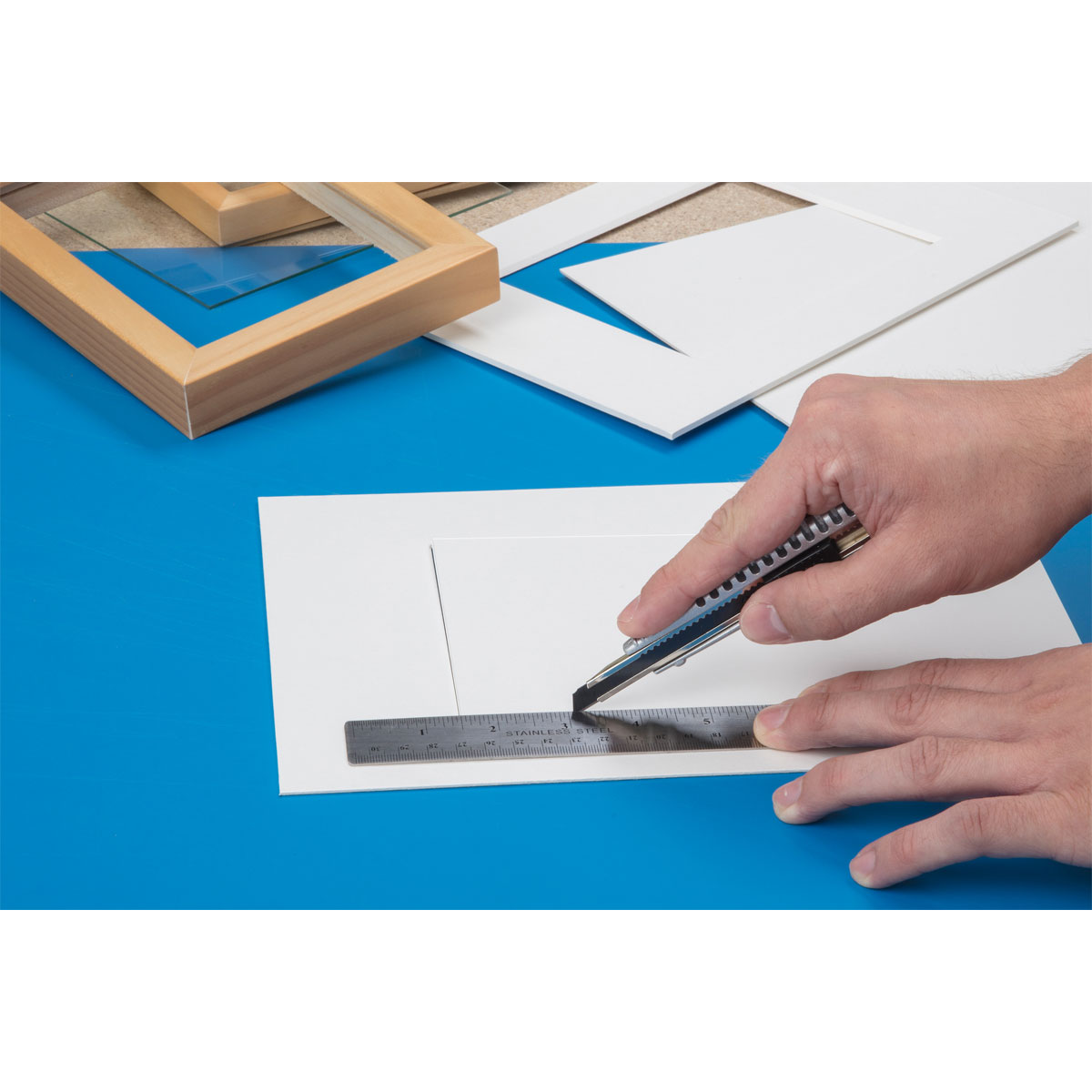 Wolfcraft  Metall-Abbrechklingen-Messer 9 mm schwarze Klinge Profi-Sharp Bild 4