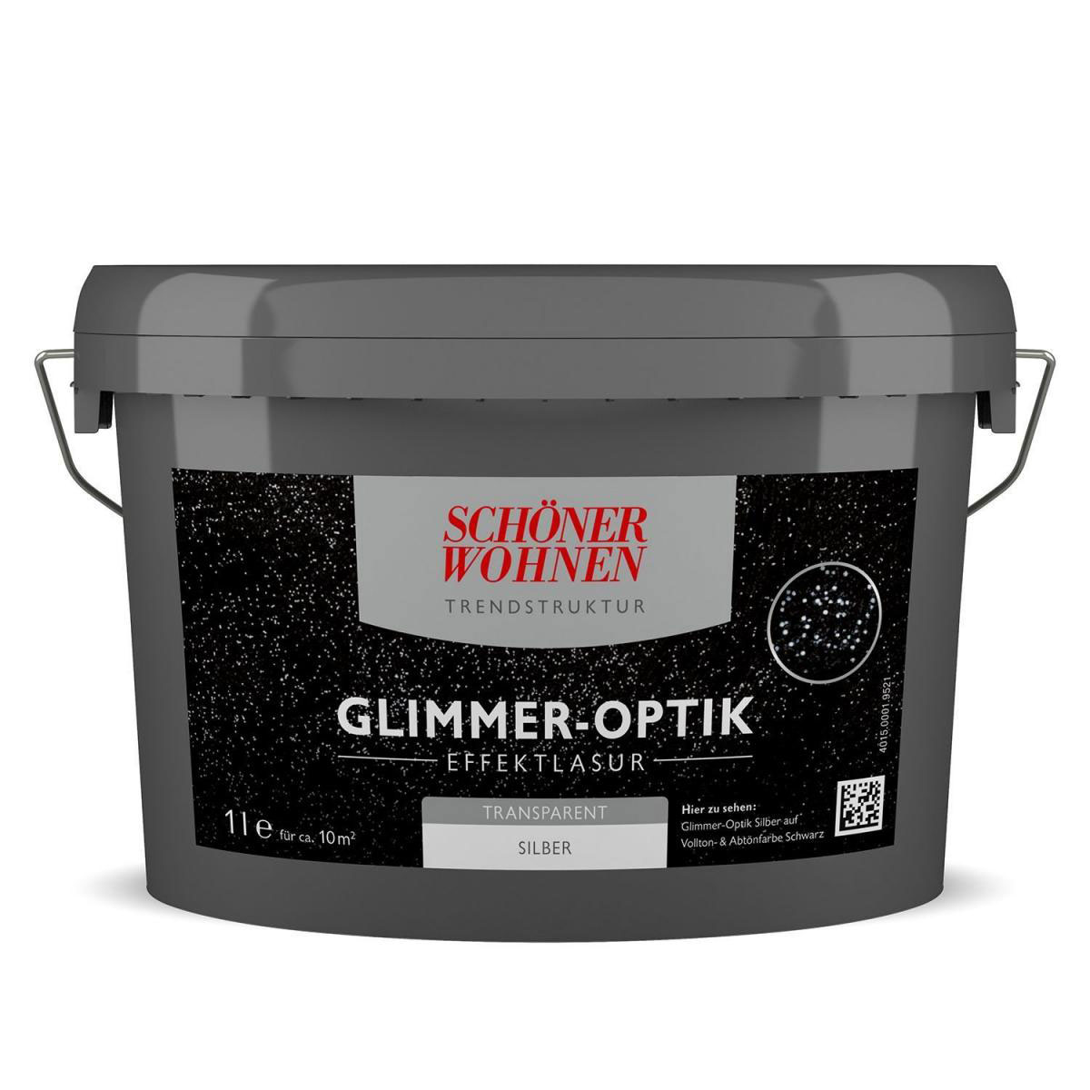 Schöner Wohnen Farbe Effektlasur Glimmer-Optik 1 L Silber
