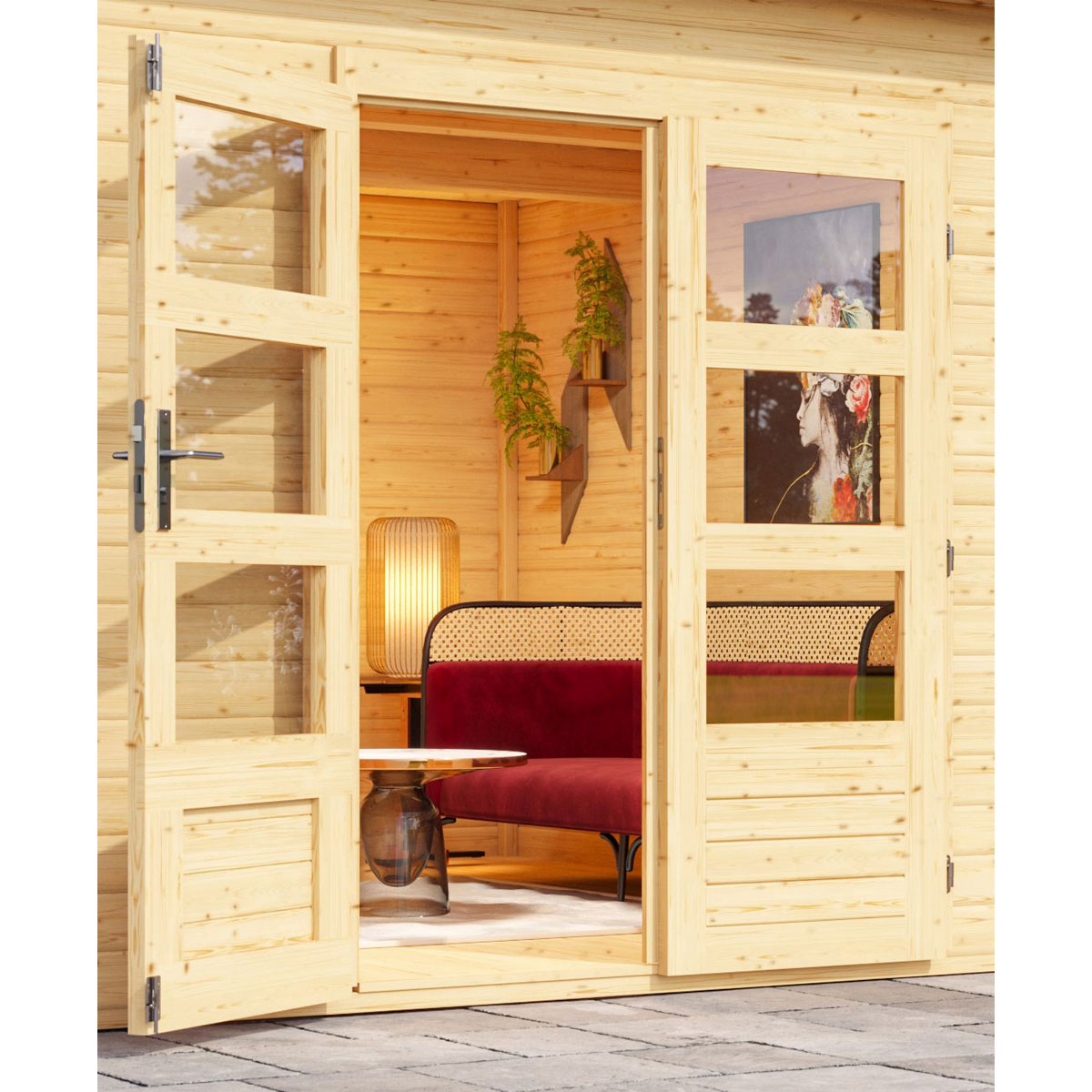 Karibu  Gartenhaus Northeim 4 naturbelassen 40 mm Bild 5