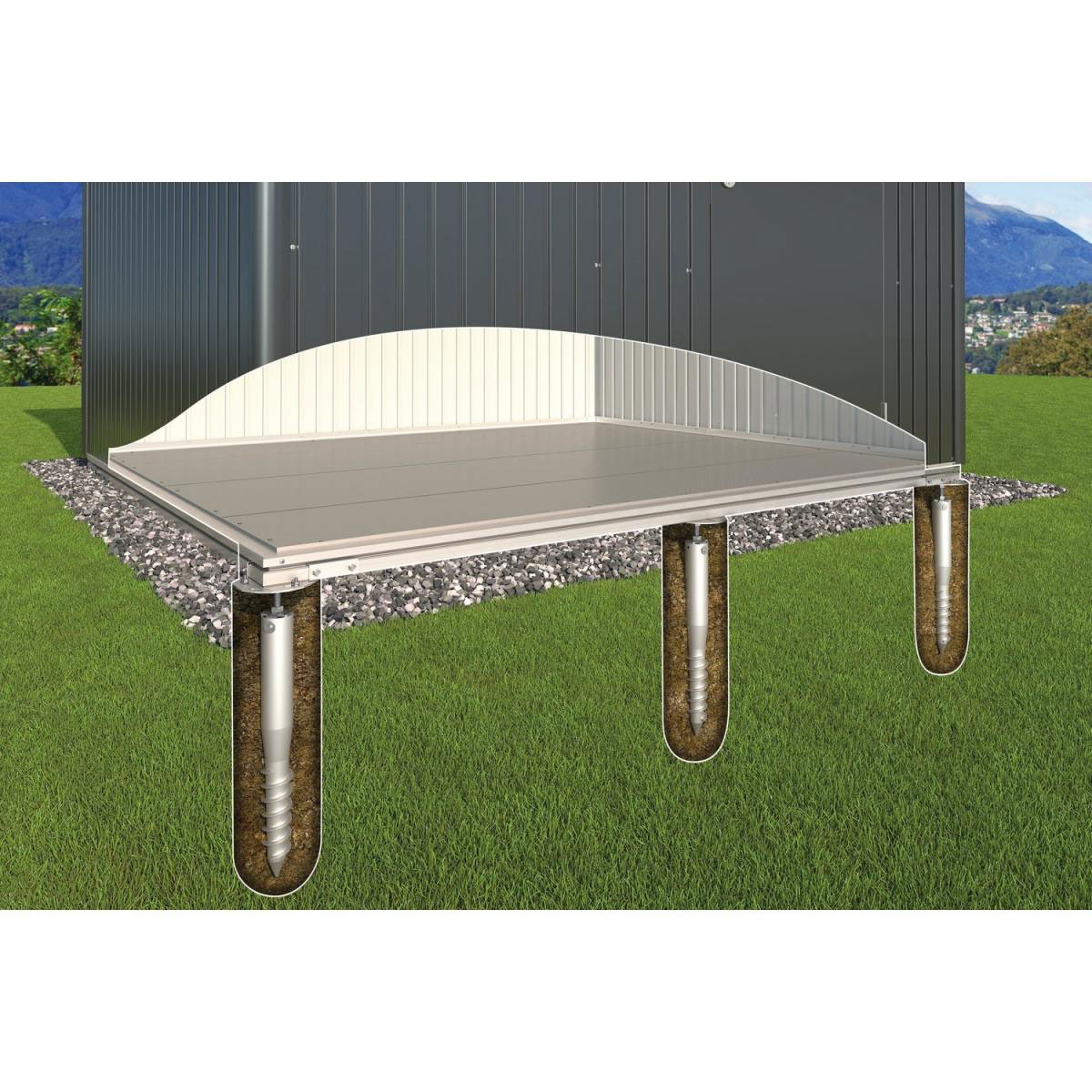 Biohort Erdschrauben-Fundament für Geräteschrank 90