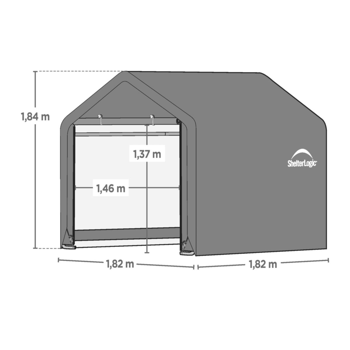 ShelterLogic Zeltgarage Gerätehaus 3,53 m² 182x182x184 cm Bild 5