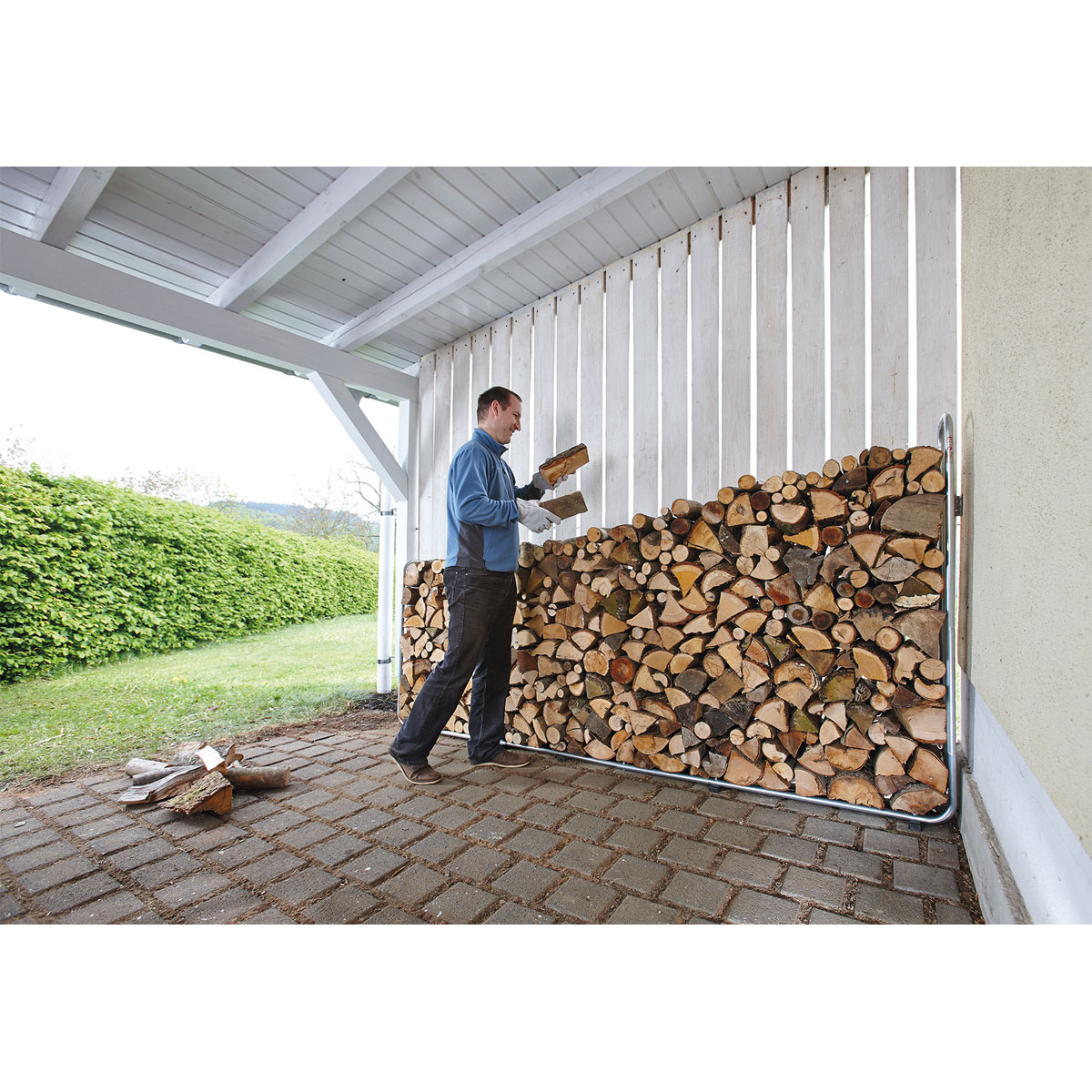 Wolfcraft  Stapelhilfe Modular XXL für Brennholz Bild 3