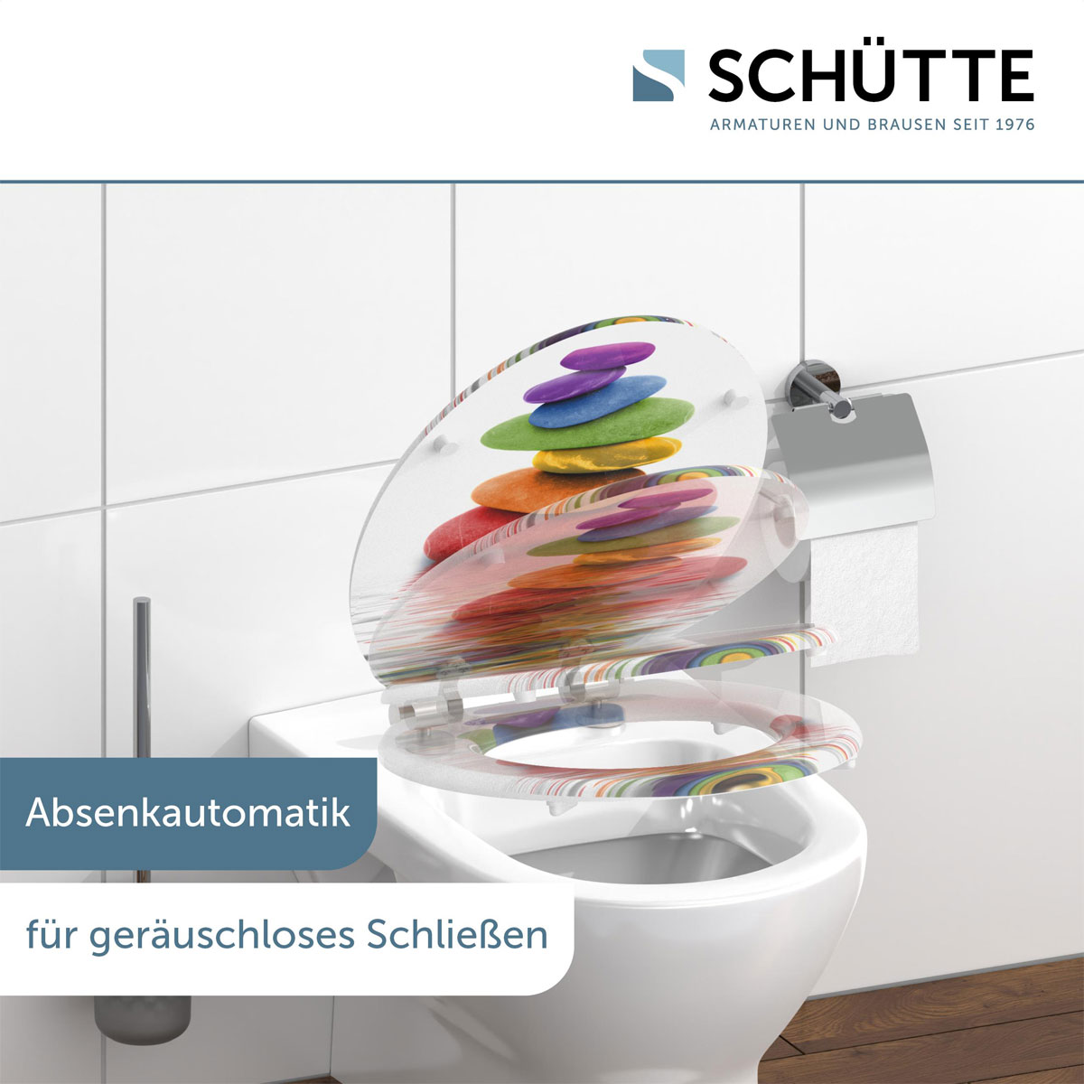 Schütte MDF WC-Sitz COLORFUL STONES mit Absenkautomatik Bild 9