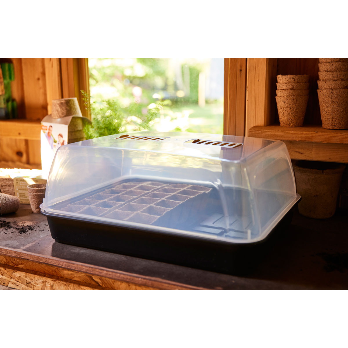 SIENA GARDEN  Gewächshaus XXL inkl Deckel 52 x 142 x 23 cm Bild 2