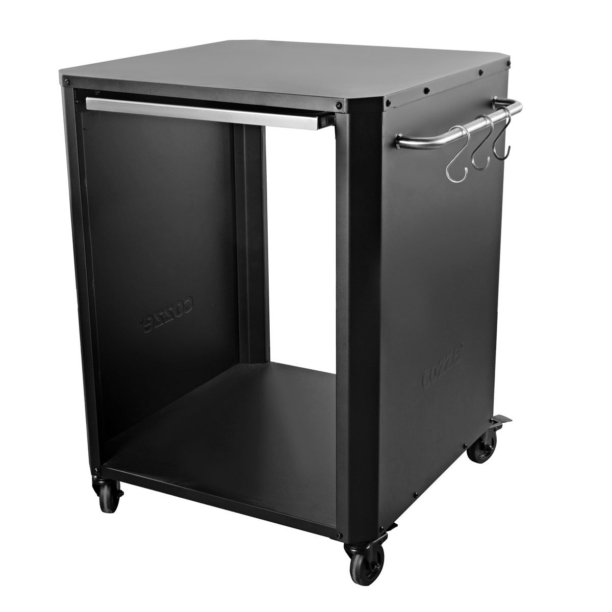 COZZE OutdoorTisch 60 x 60 x 83,5 cm Ausziehtisch in Edelstahl und 4 Räder Bild 3