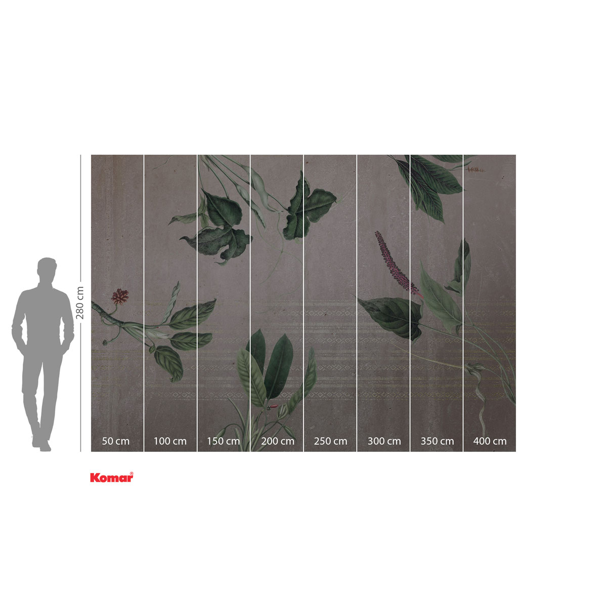 Komar  Vlies Fototapete Tropic Concrete 400x280 cm Bild 3