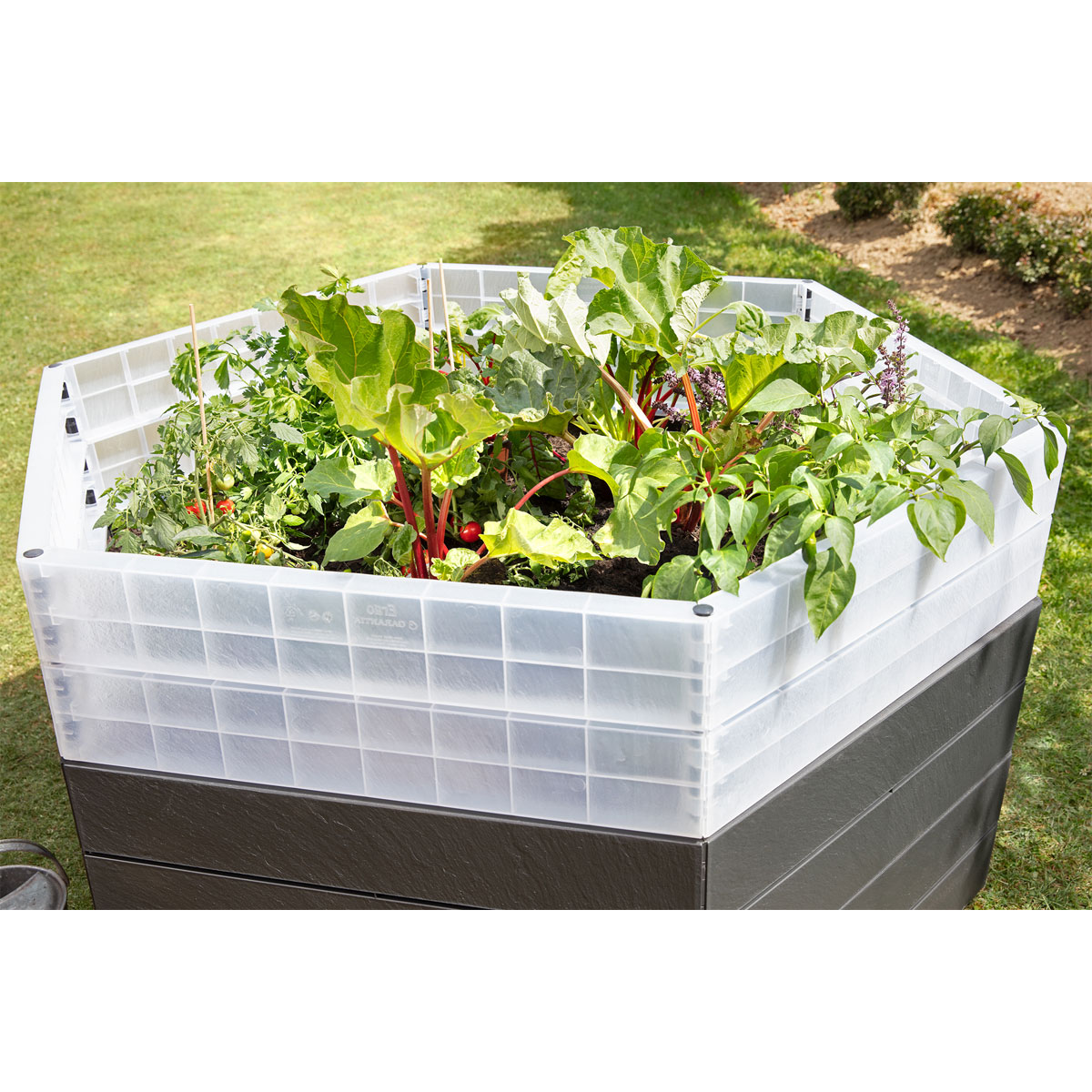 Garantia Hochbeet ERGO Turbo XL 75 Stone inkl FLORA Bild 4