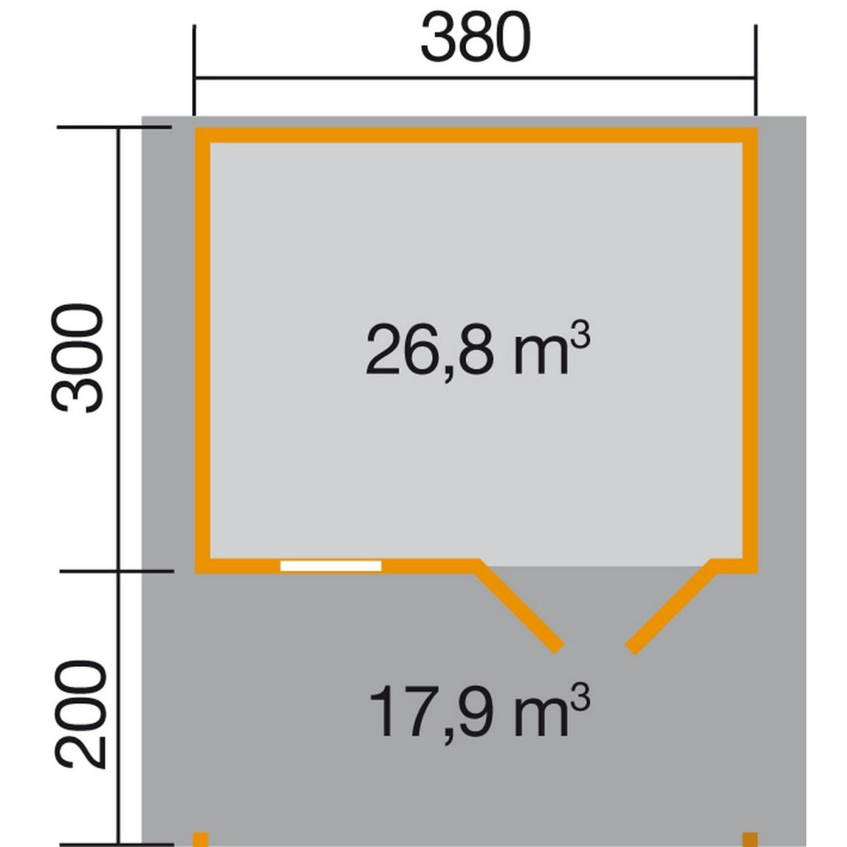 Weka Gartenhaus 136 A Größe 1/2 460 x 510 x 262 cm Bild 3