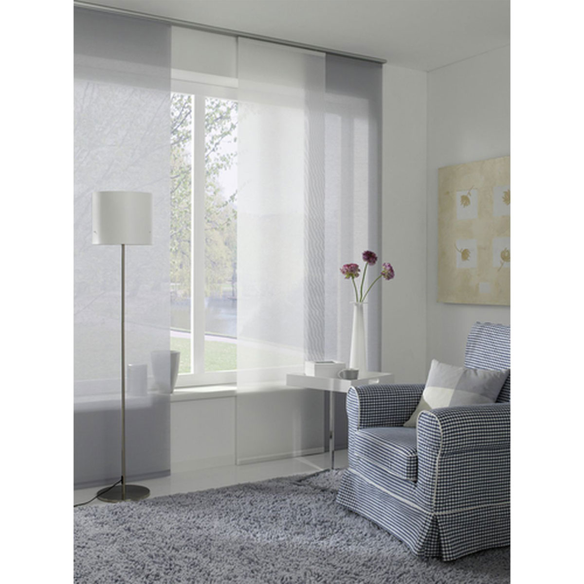 Gardinia Flächenvorhang Stoff Entry 60 x 245 cm grau Bild 3