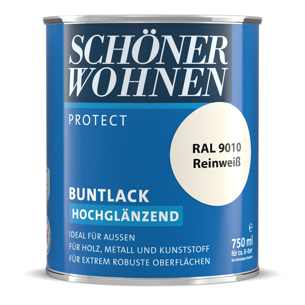 Schöner Wohnen Farbe Buntlack Protect Reinweiß hochglänzend 750 ml