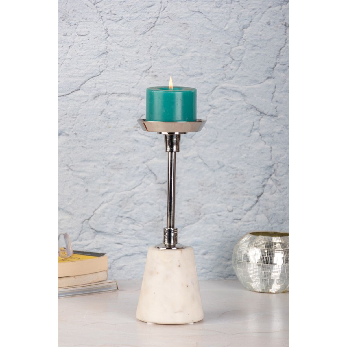 Kerzenhalter Fayya 225 silber weiss Bild 2