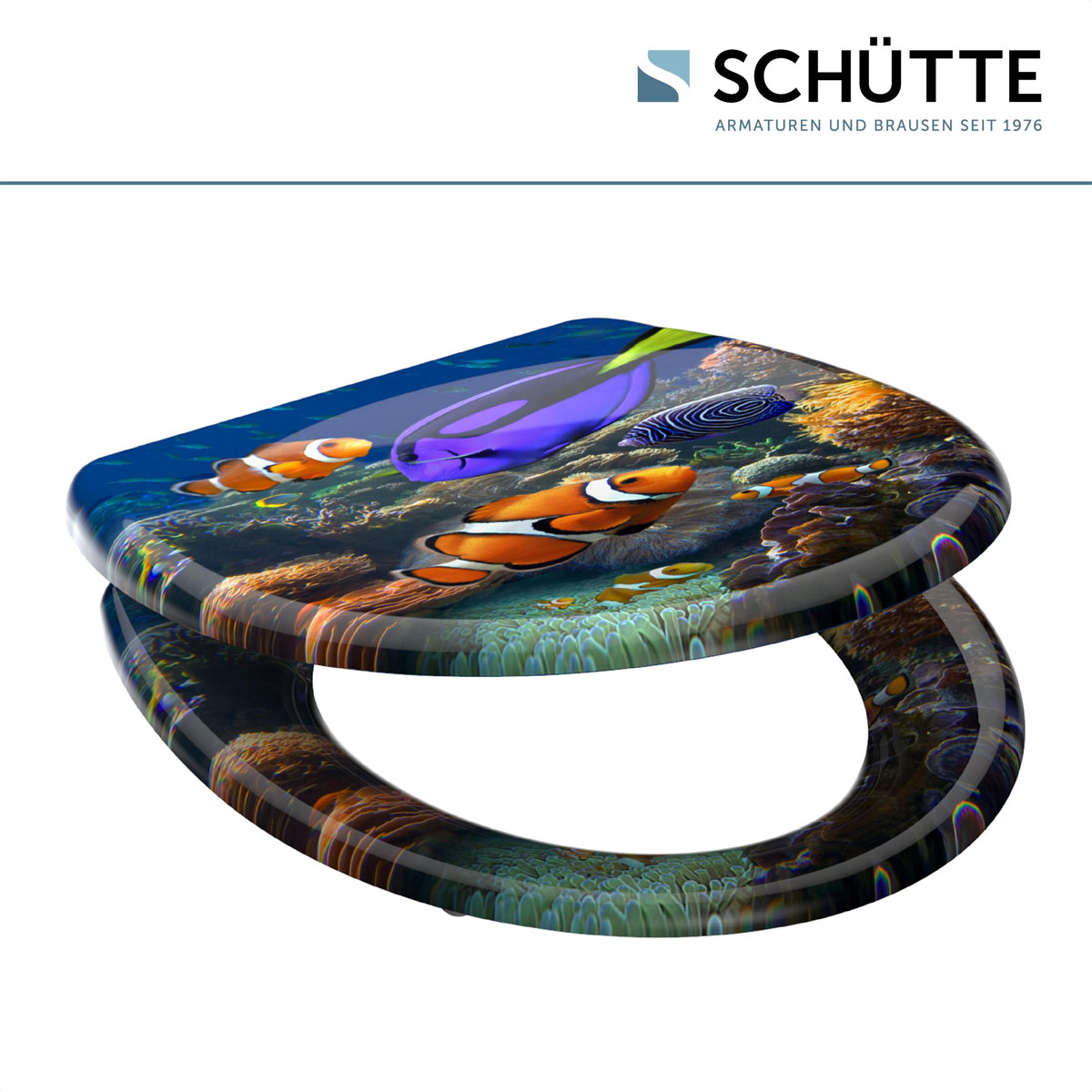 Schütte Duroplast WC-Sitz SEA LIFE mit Absenkautomatik und Schnellverschluss Bild 3