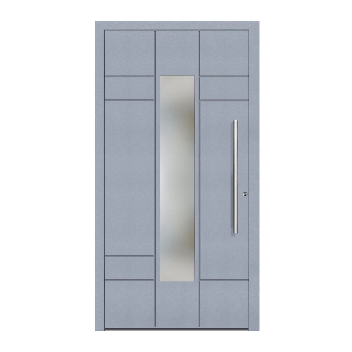 Schüco Aluminium Haustür 603 Como Excellent 1100 x 2100 mm RAL9016/7040 DL