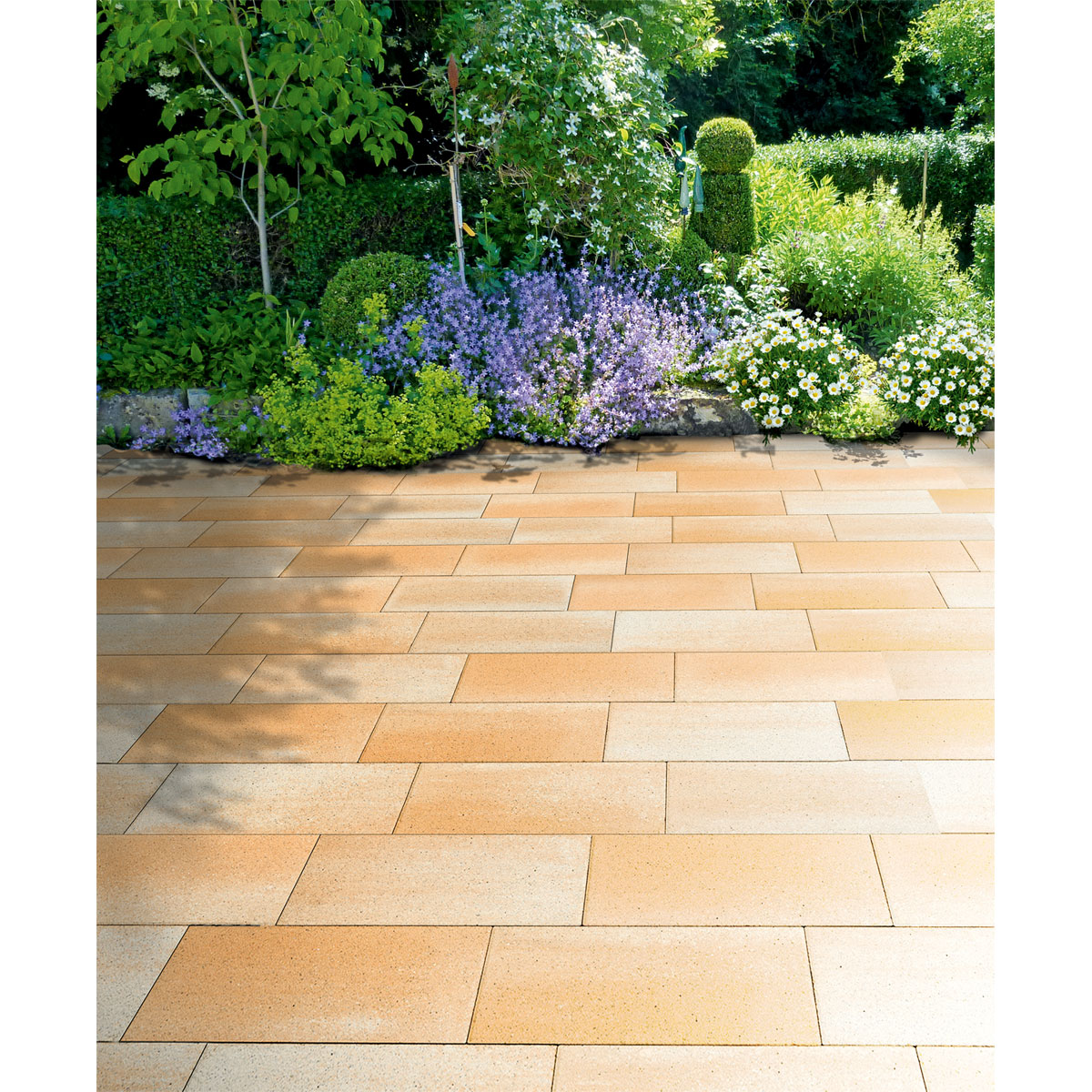 Lusit  Terrassenplatte Samoa Diamant-saharaweiß