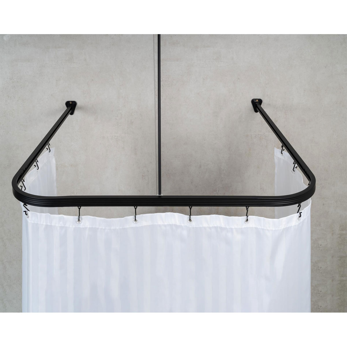 Valblue Universal-Vorhangschiene Bruck, ca. 90x90x90 cm, Farbe: Schwarz matt Bild 3