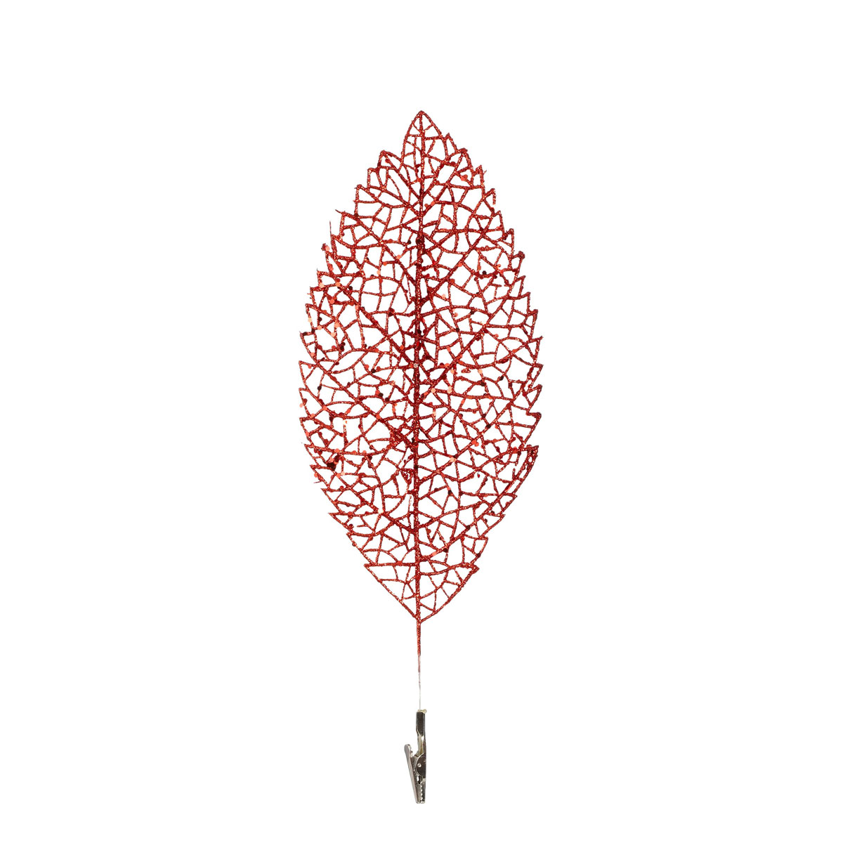 Clip Blatt rot 36 x 14 x 2 cm