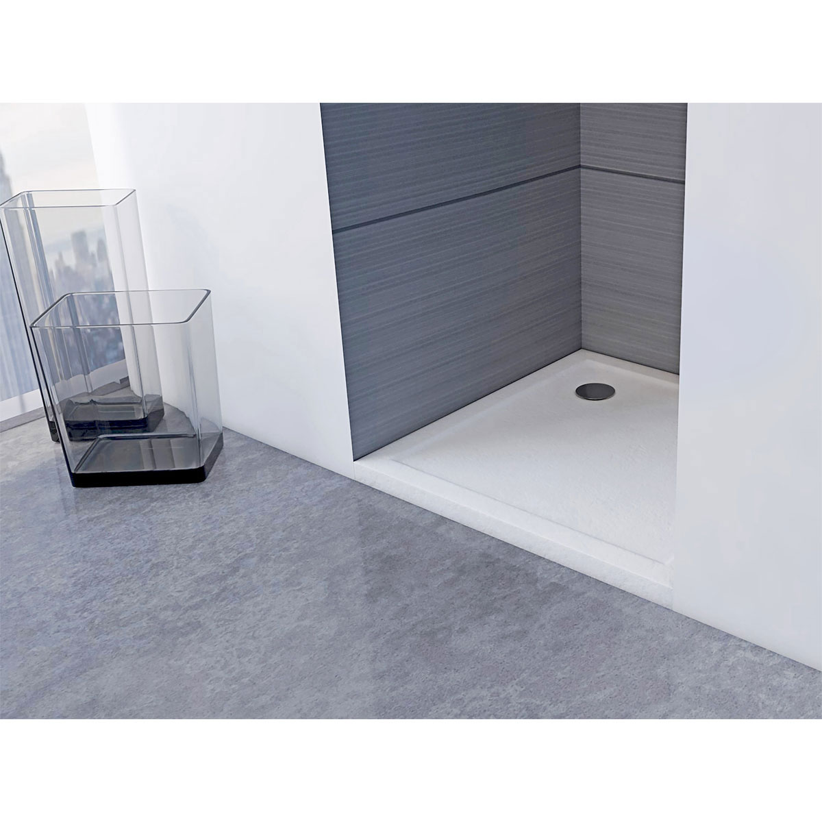 Aurlane Duschtasse White Slate 90 x 90 x 4 cm Bild 3