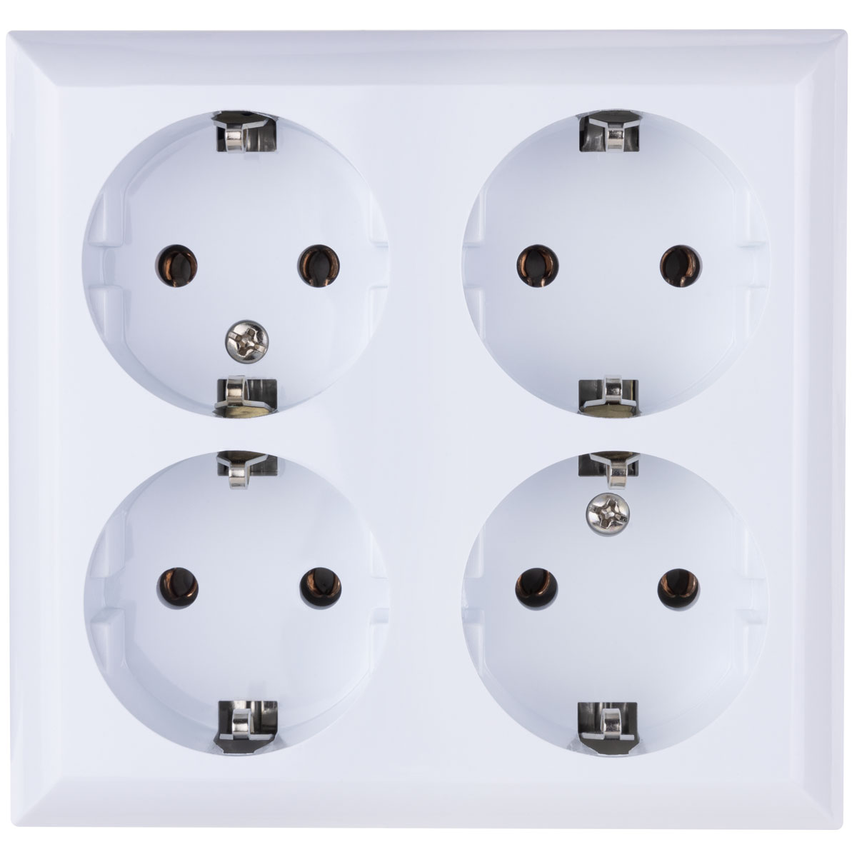 REV Ritter AP-Schalterprogramm PlanoLuxe weiß Steckdose 4-fach
