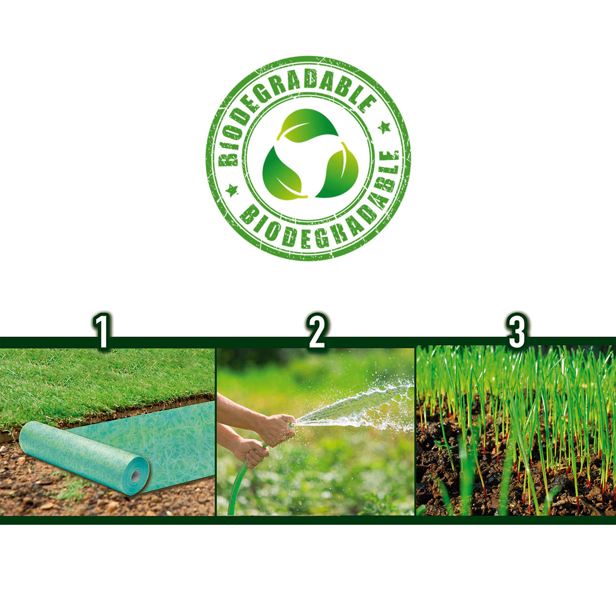 Starlyf Matte mit Grassamen Grass Seed Mat 10m x 0,45m Bild 3