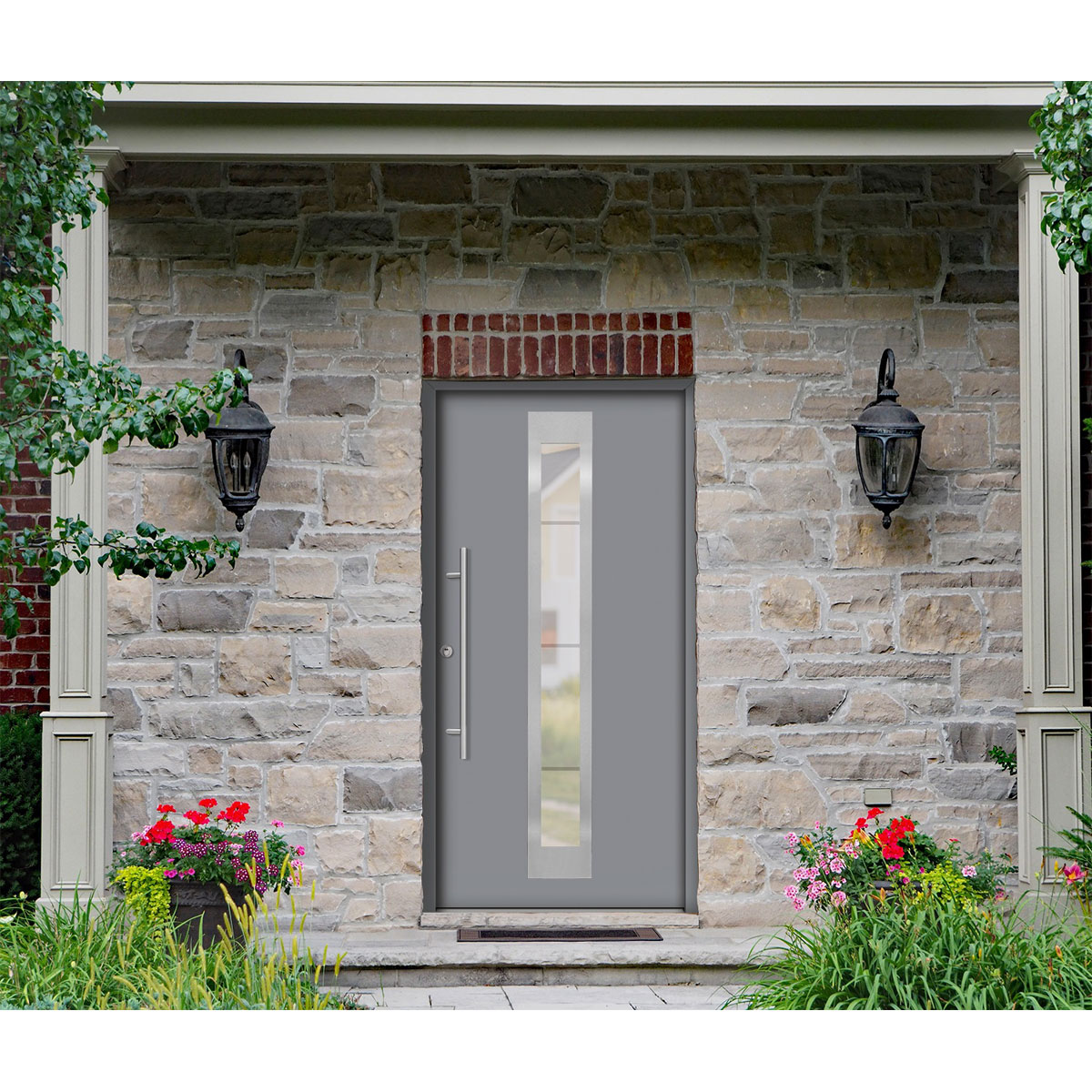 SplenDoor  Premium-Haustür Passivedoor Malmo RC2 energiesparend einbruchsicher grau 100 x 210 cm links Bild 2