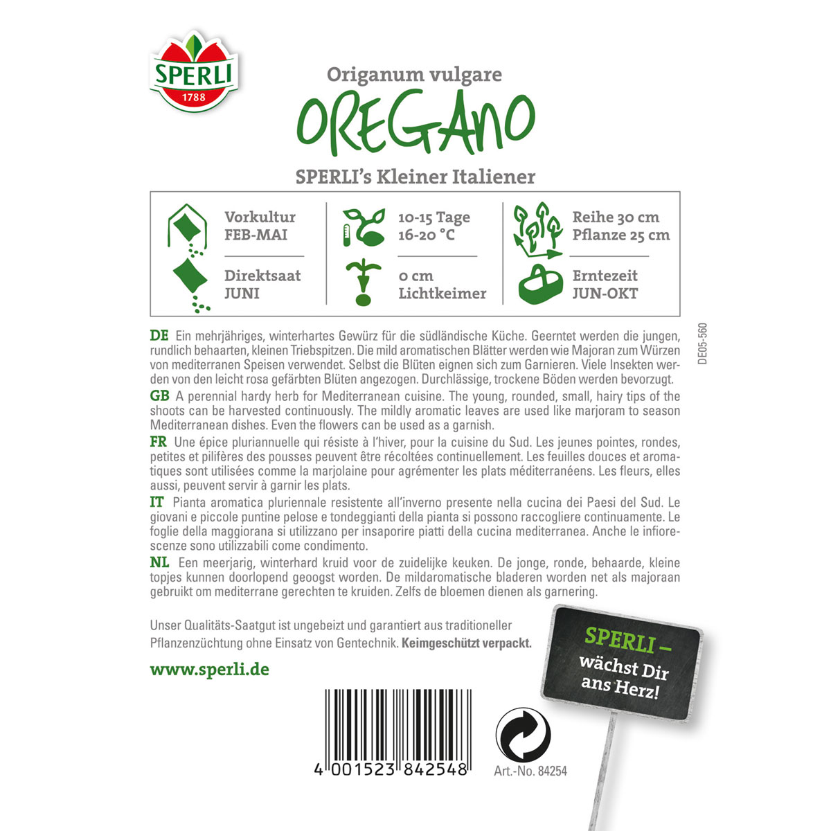 Sperli Oregano ngs Kleiner Italiener Bild 2