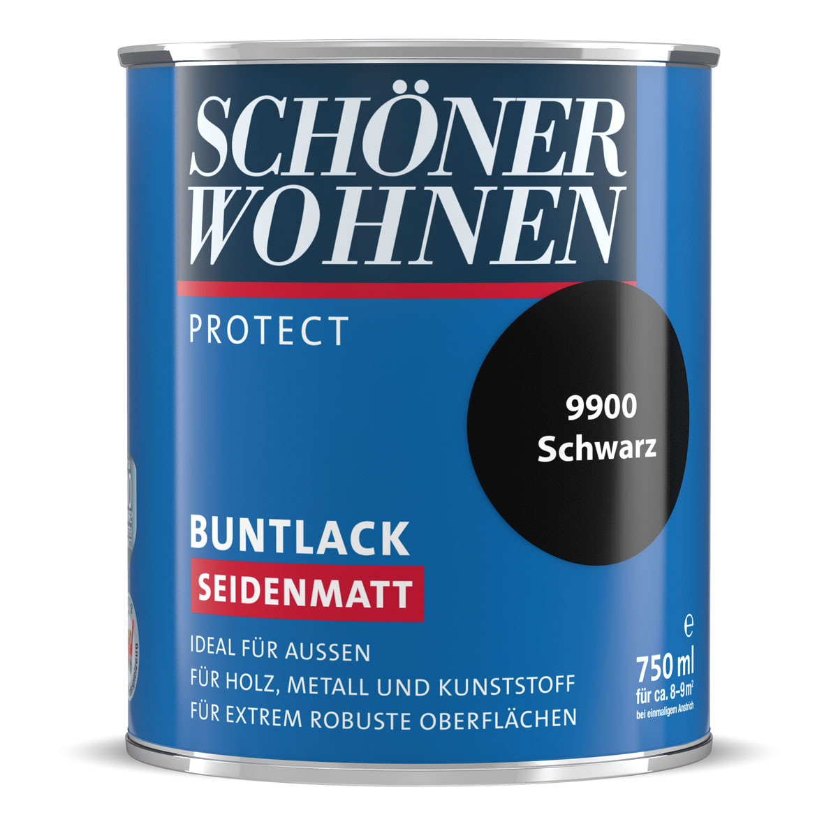 Schöner Wohnen Farbe Buntlack Protect schwarz seidenmatt 750 ml