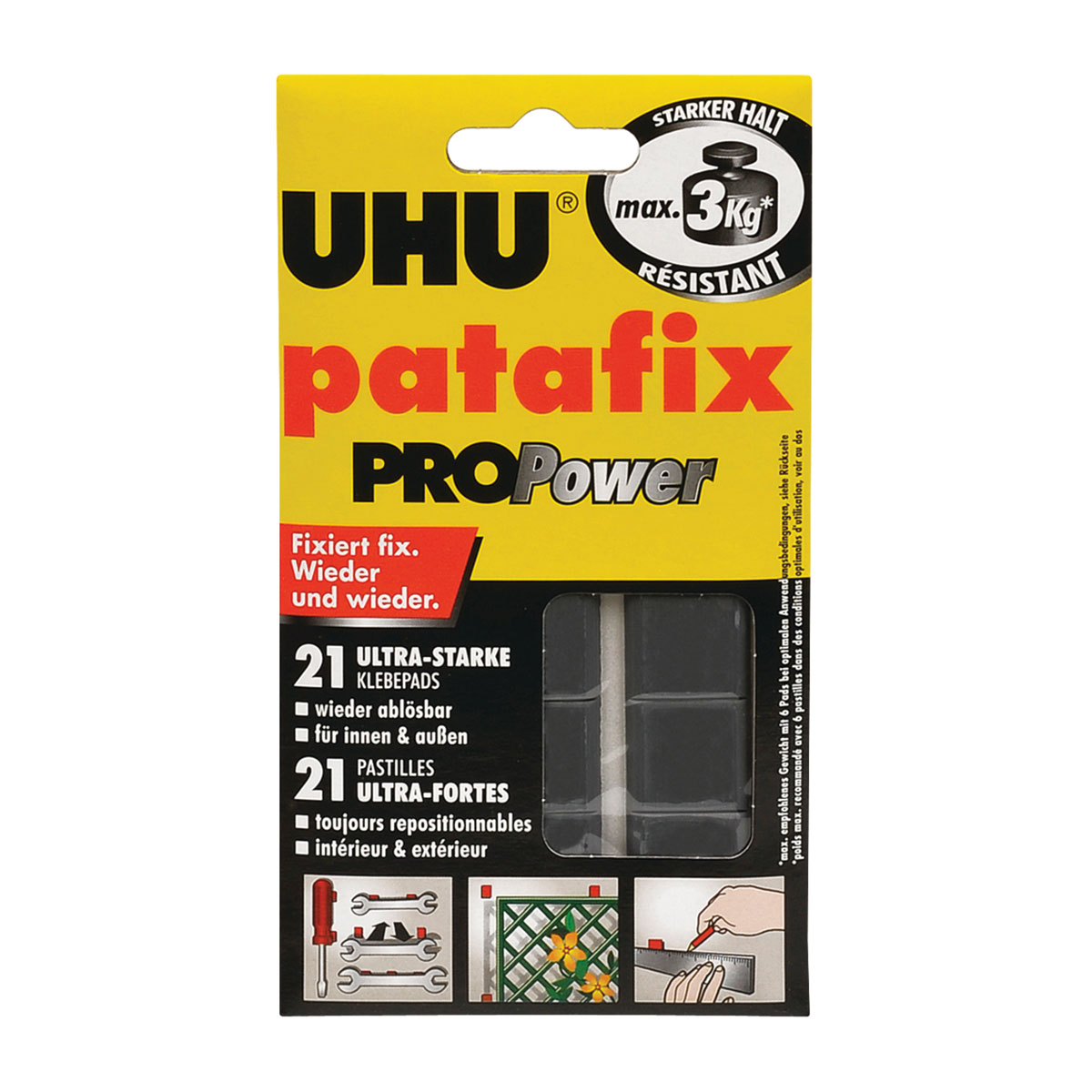 UHU  Klebepads „patafix PROPower“, 21 St.