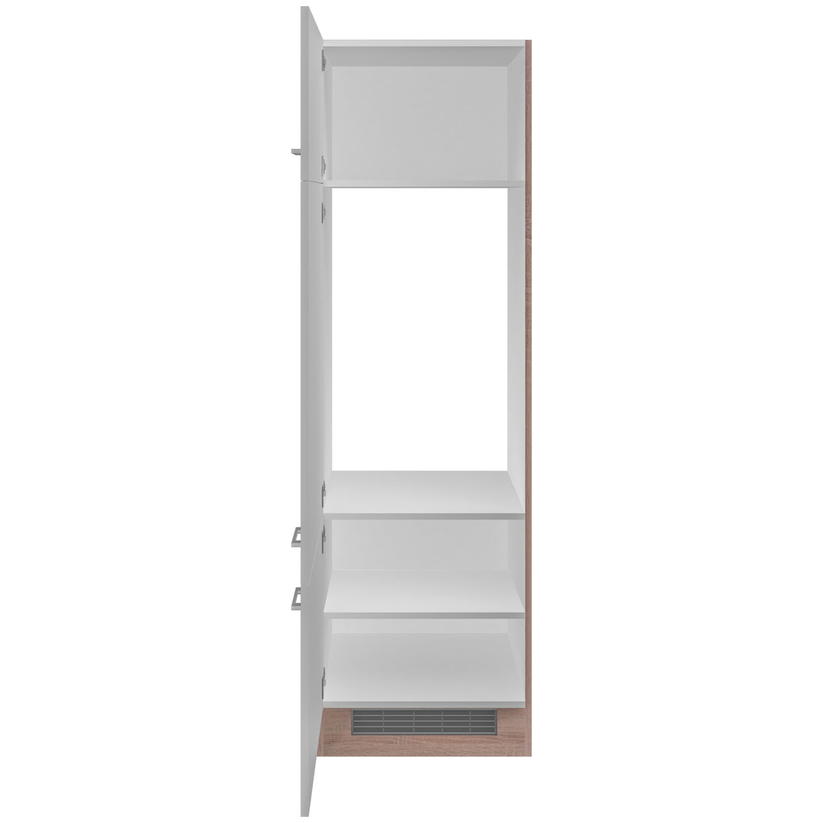 Flex-Well Küchen-Geräteumbauschrank „Samoa“, 60x200x57,1 cm, weiß/Sonoma Eiche