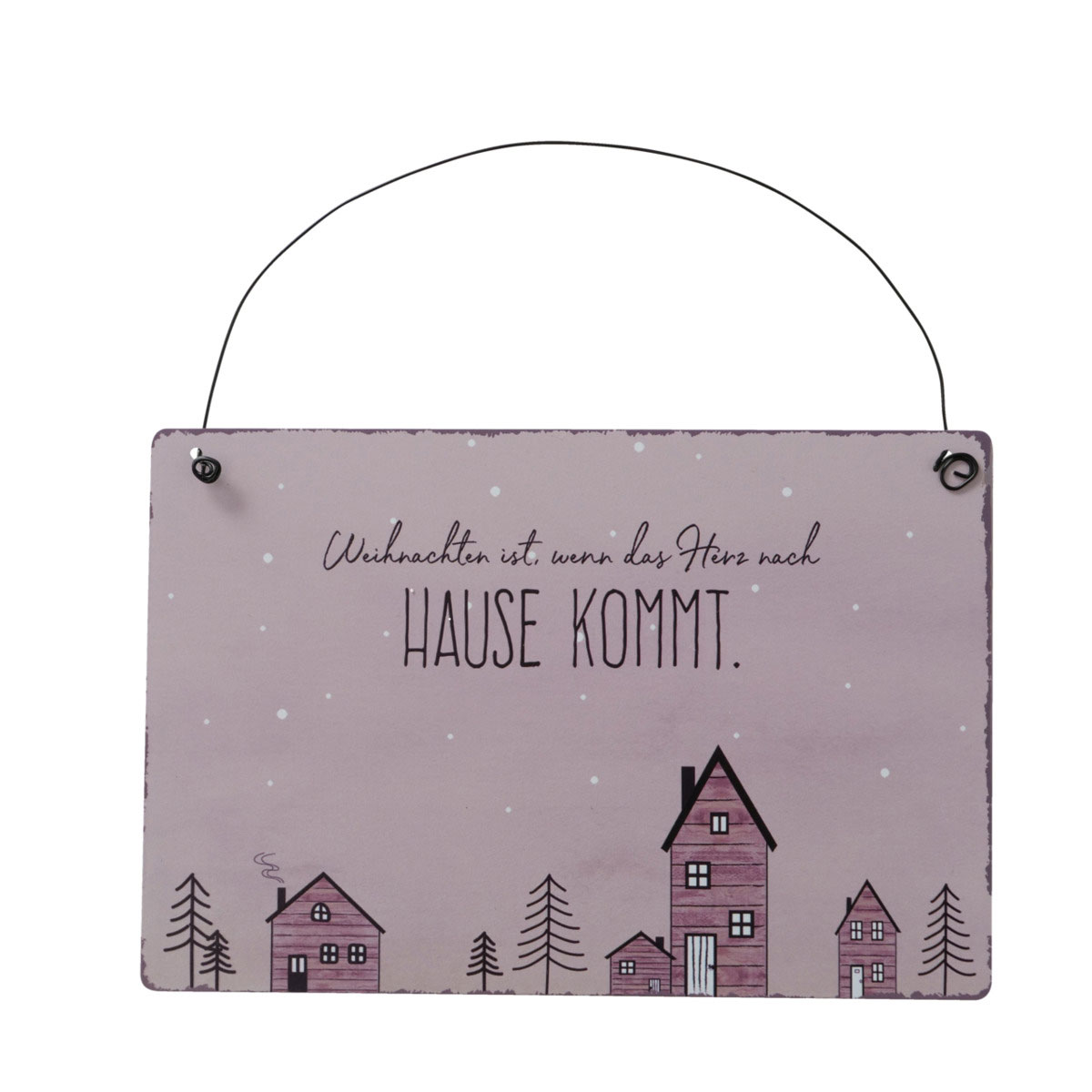 Schild Homewood sortiert Rechteck 21 x 14 x 0,5 cm hellgrau cremeweiss Metall Bild 3