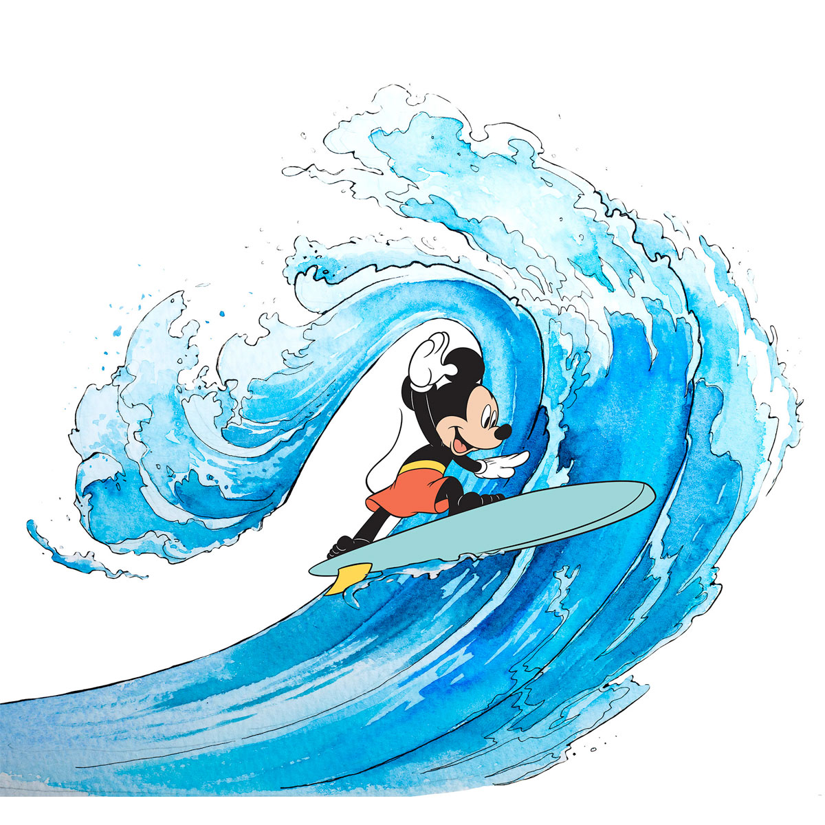Komar  Vlies Fototapete Mickey Surfing 300x280 cm Bild 2