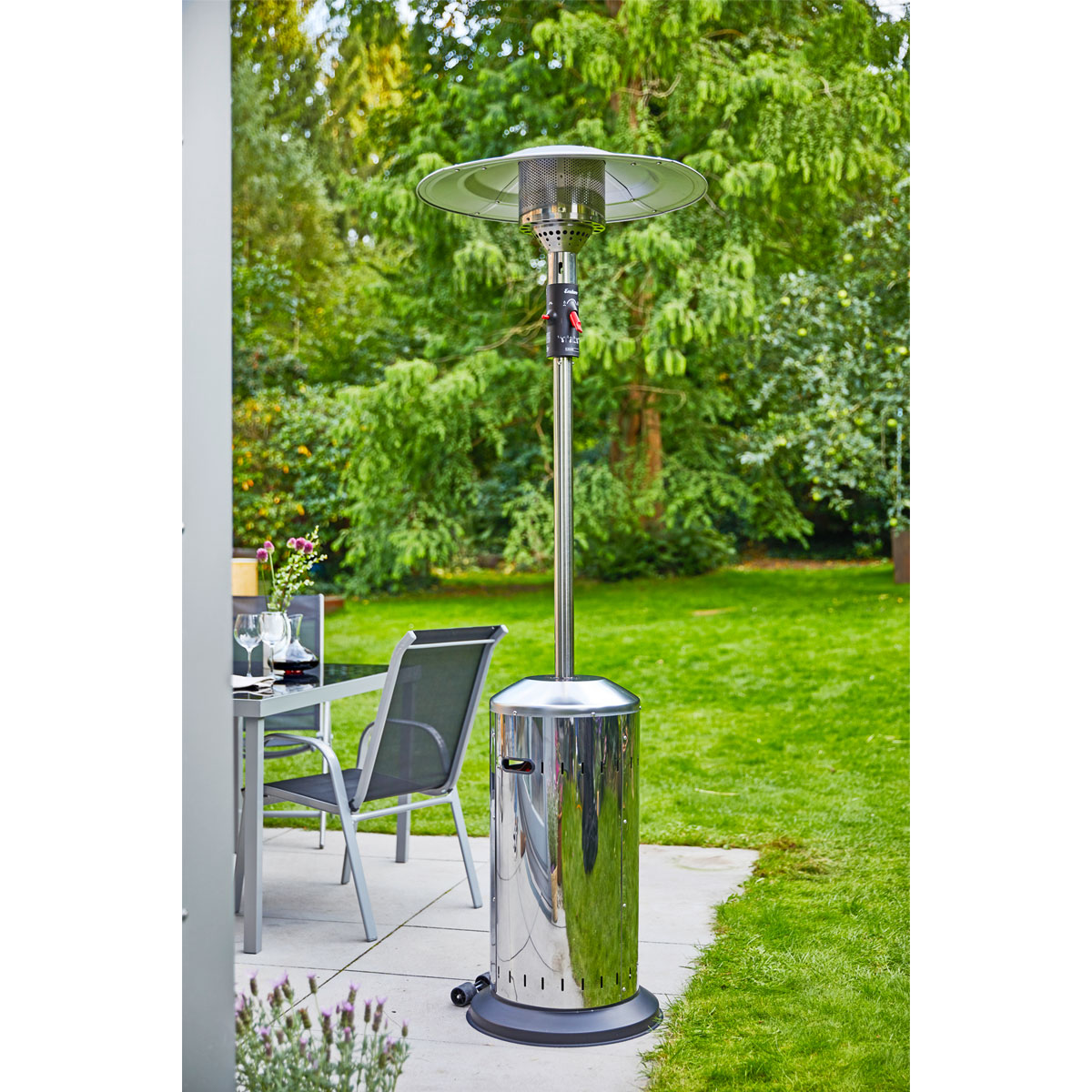 Enders Colsman Terrassenheizstrahler Elegance 3,5-8kW ECO PLUS Brenner aus Edelstahl Bild 3