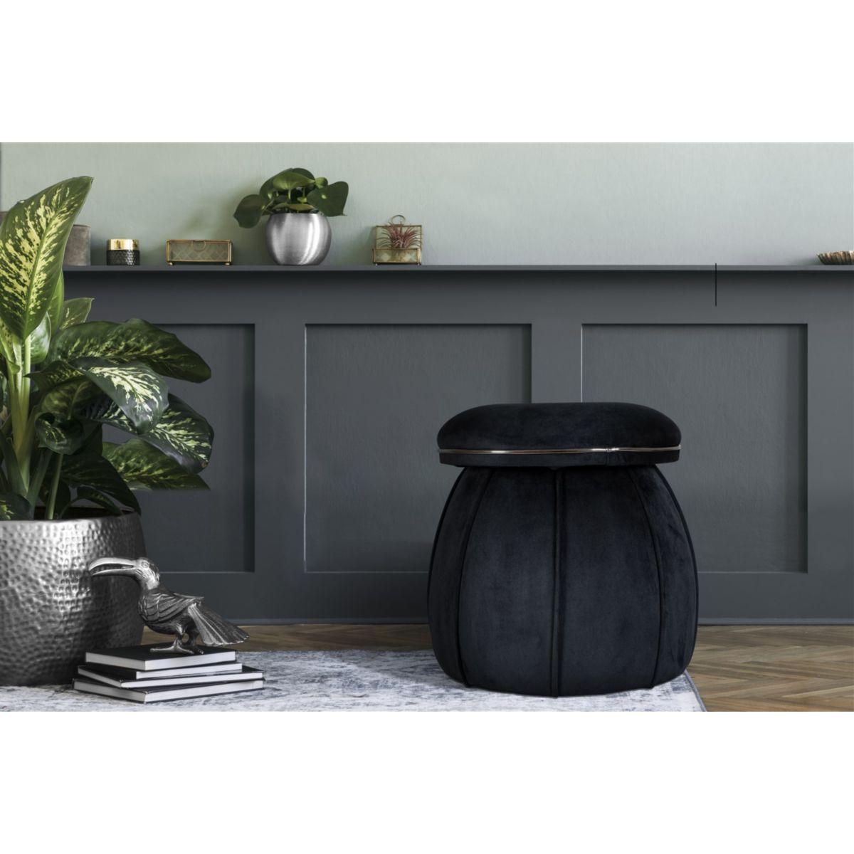 Hocker Corin 125 schwarz graphit Bild 3