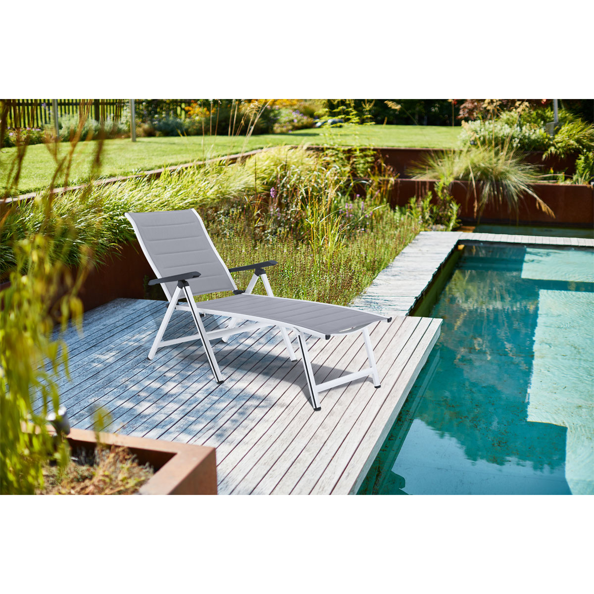 MWH Gartenliege Klappliege Elemento anthrazit Bild 2