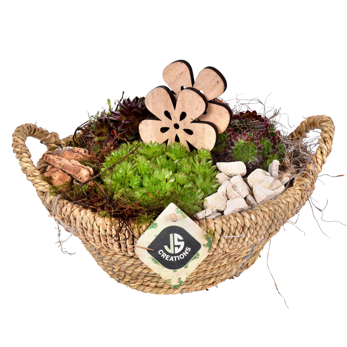 Plantiflor  Bepflanzter Seegras-Korb Ø 23 cm