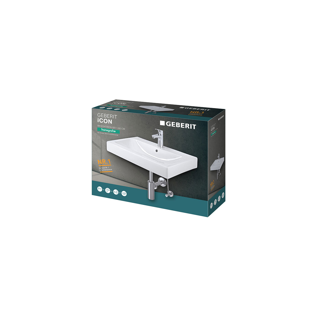 Geberit Waschtisch Con inkl Armatur 60 cm Bild 2