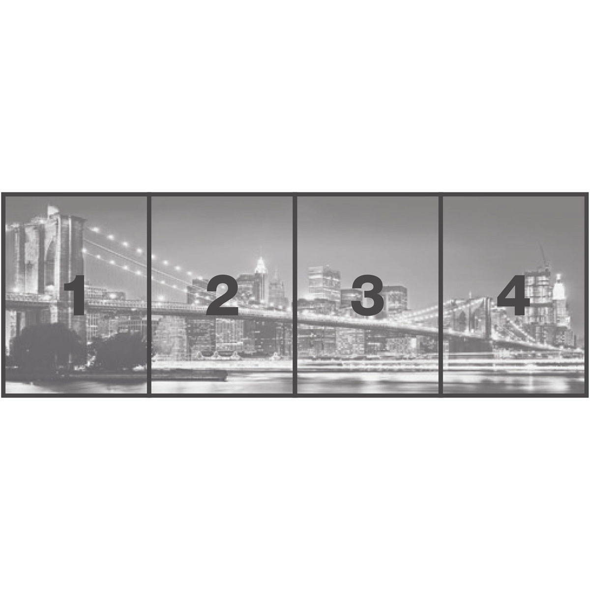 Komar  Papier Fototapete Brooklyn Bridge 368x127 cm Bild 3