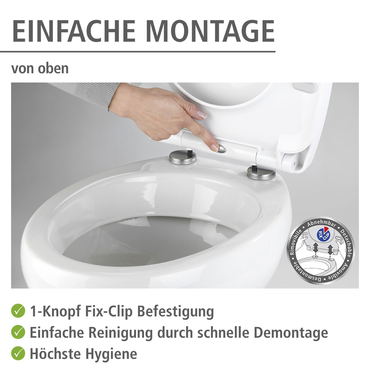 Wenko  Premium WC-Sitz Spirit High Gloss Thermoplast Bild 4
