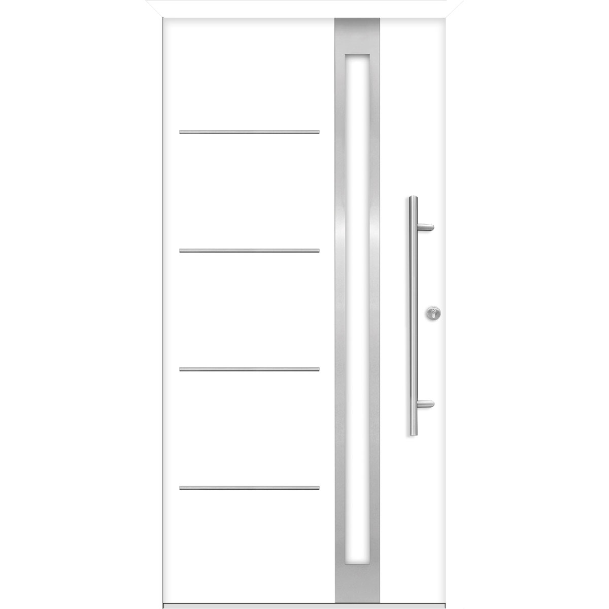 SplenDoor  Premium-Haustür Passivedoor Umea energiesparend weiss 110 x 210 cm rechts