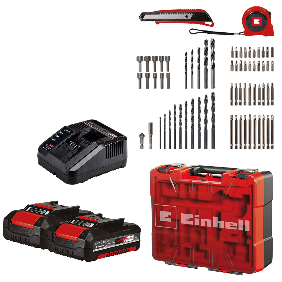 Einhell Akku-Bohrschrauber-Set TE-CD 18/40 Li 69-teilig Bild 4