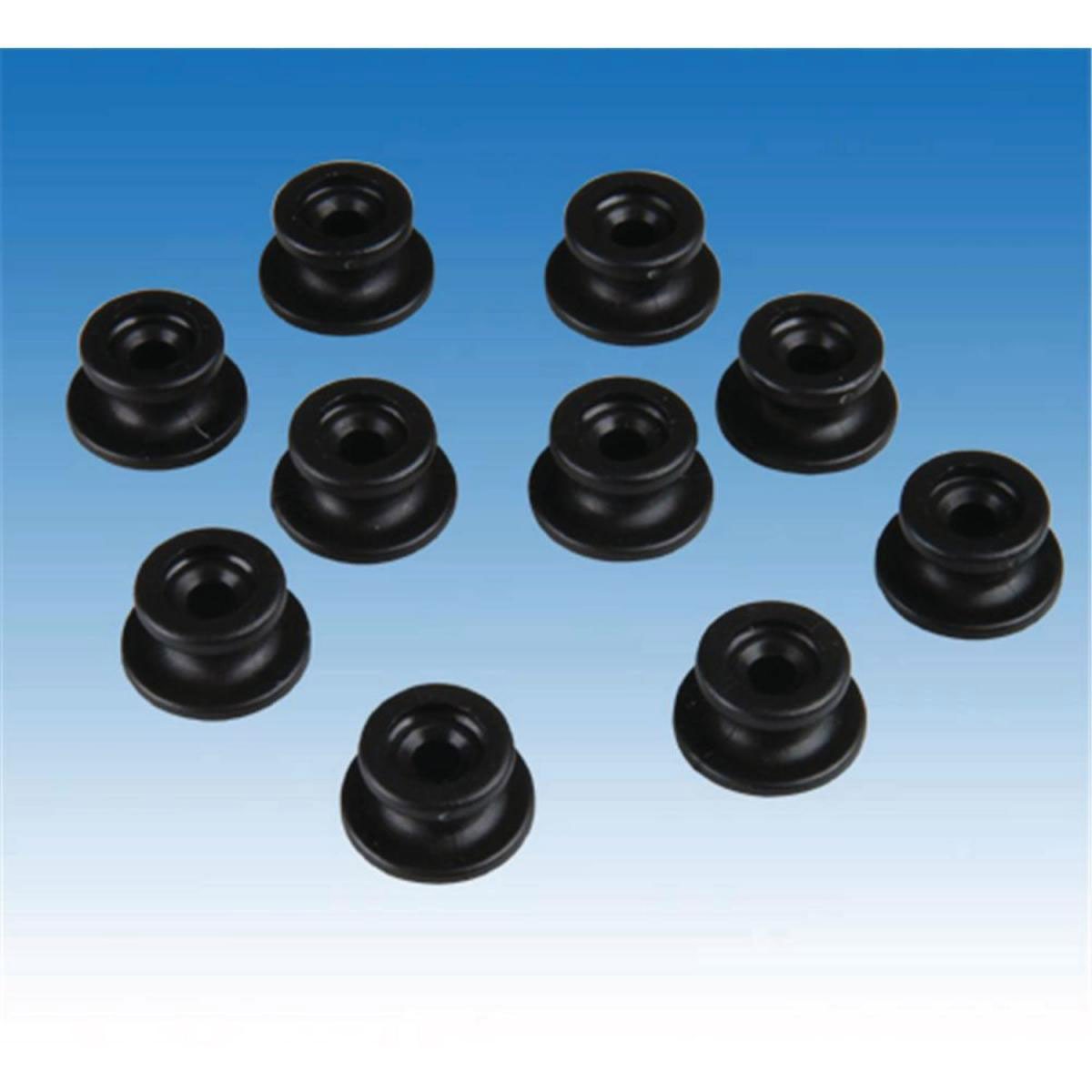 Rundknopf Kunststoff schwarz 8 Stück