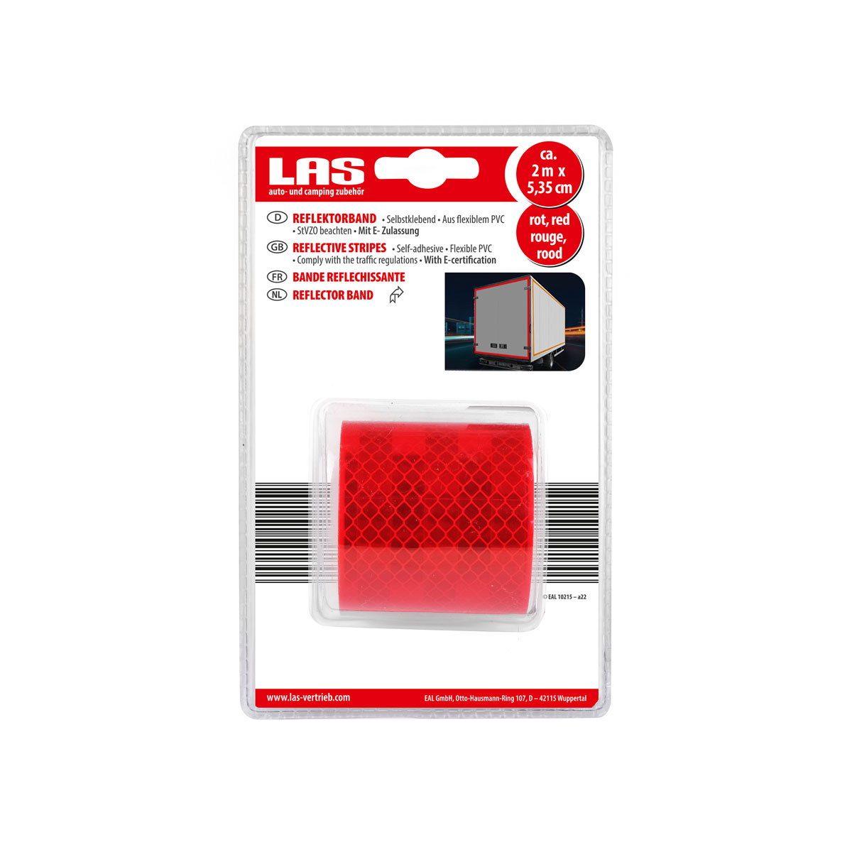 LAS 10215 Reflektorband selbstklebend rot 2m Bild 5