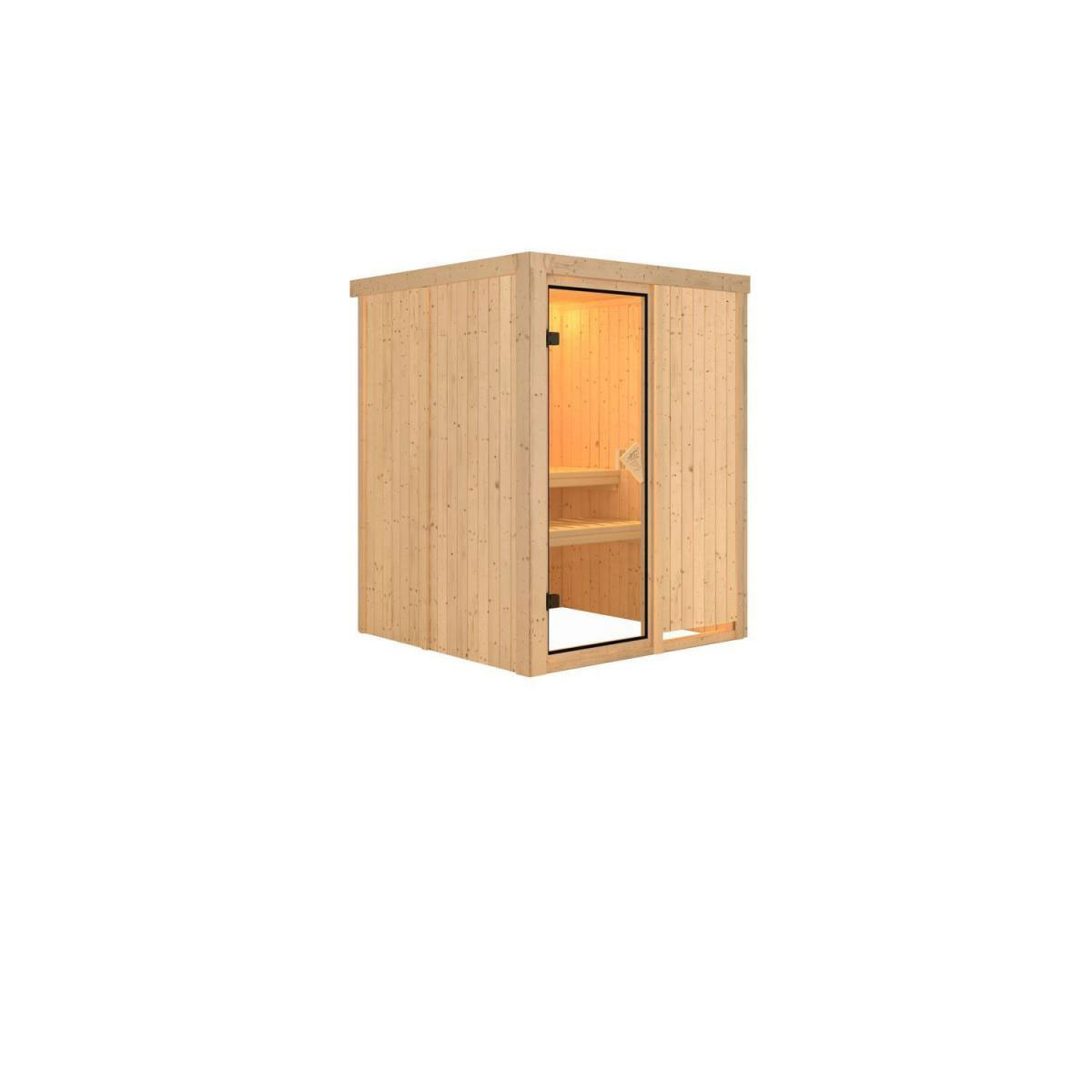 Karibu Systemsauna Minja 68 mm ohne Ofen ohne Kranz Bild 2