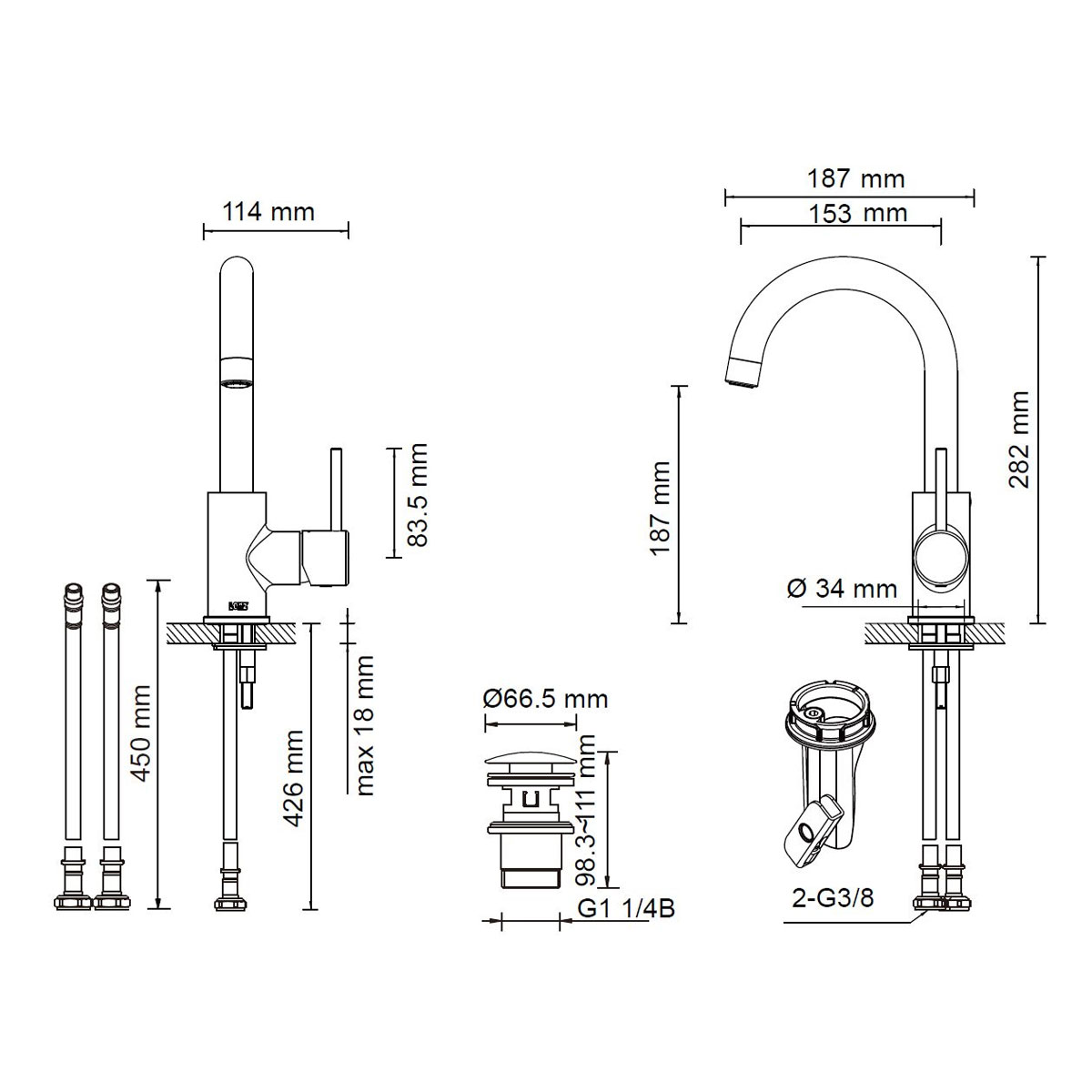 Lenz  Waschtischarmatur BOW² chrom Bild 5