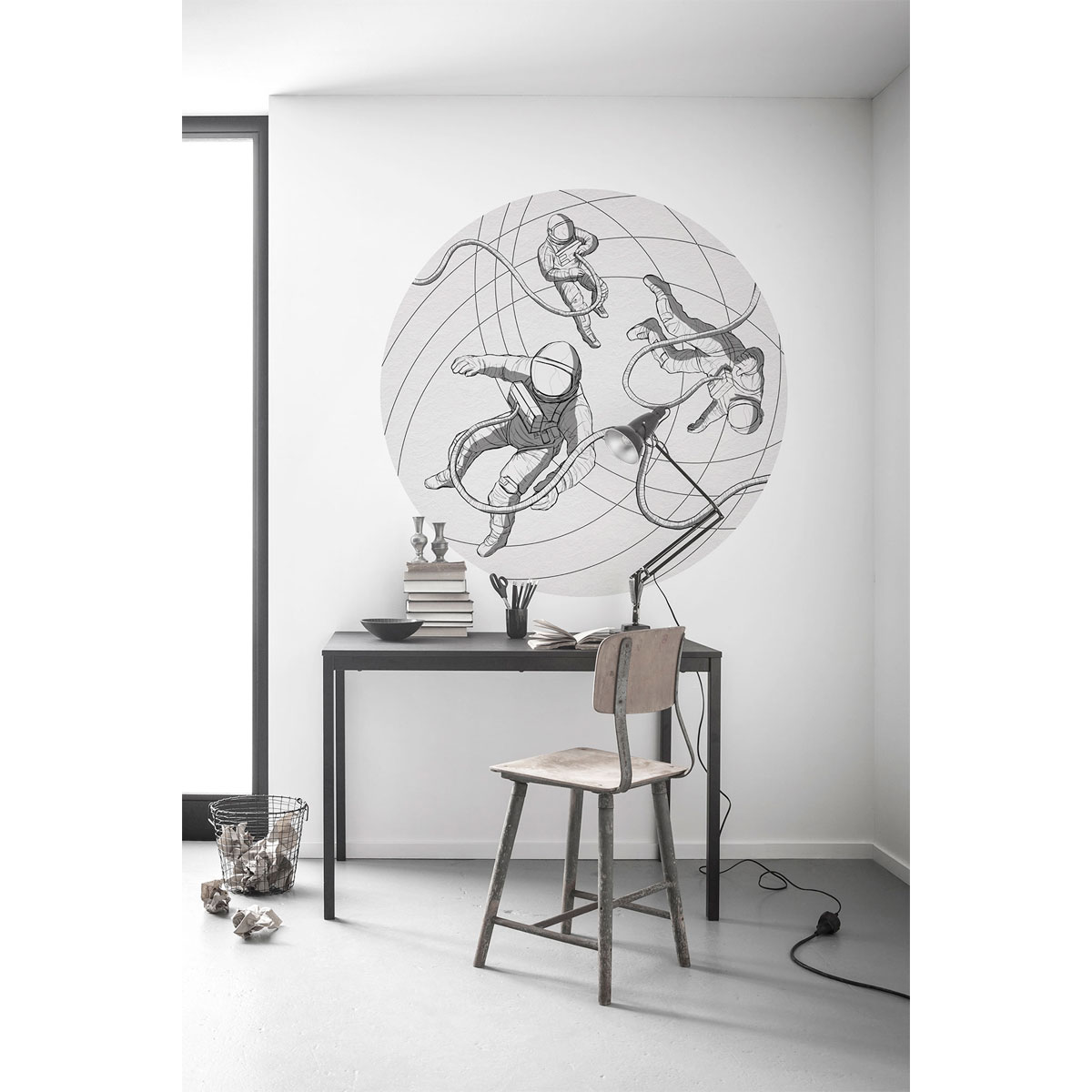 Komar  Selbstklebende Vlies Fototapete rund Weltraum Durchmesser 125 cm