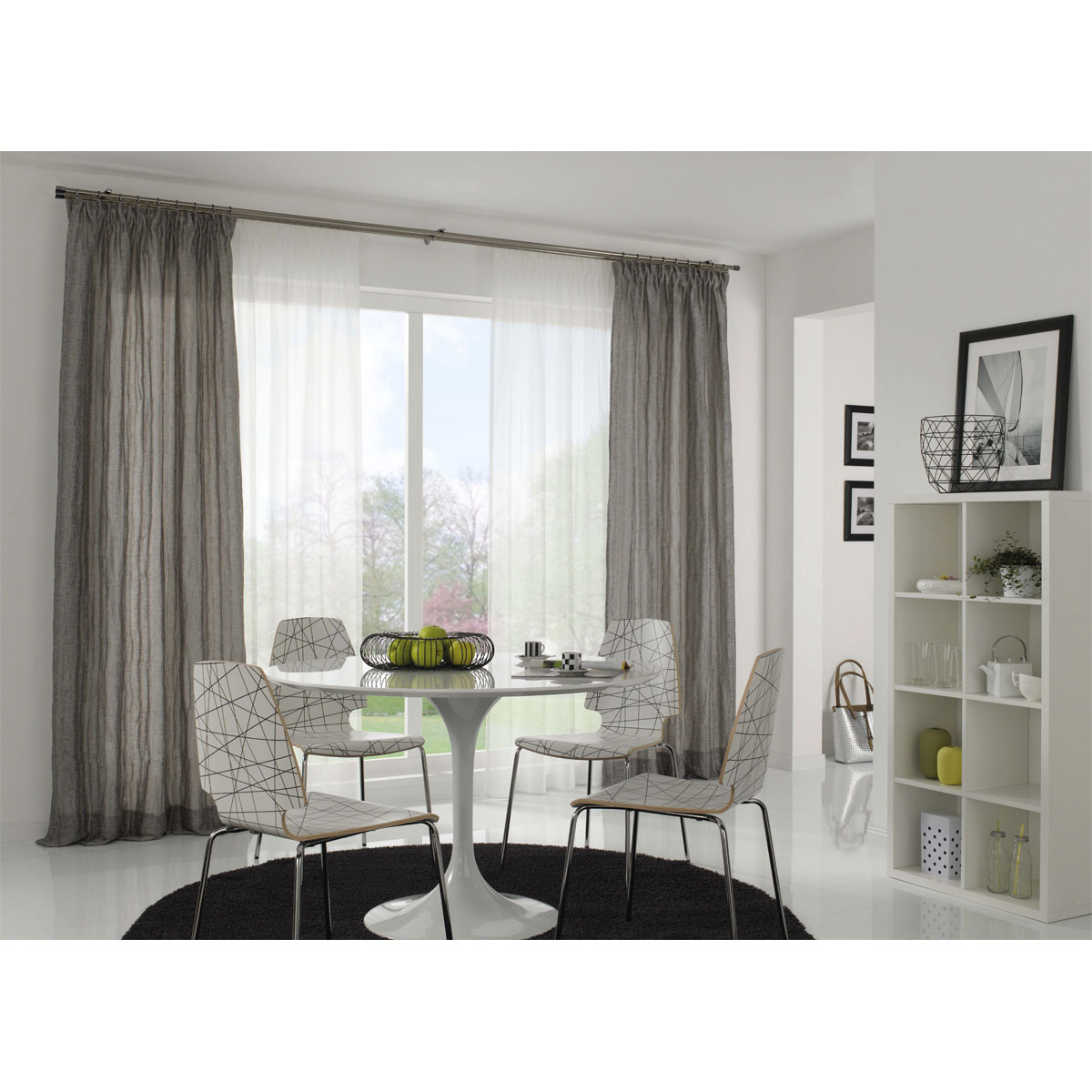 Gardinia  Gardinenstange Chicago mit Innenlauf Durchmesser 16 mm 240 cm titan Bild 8