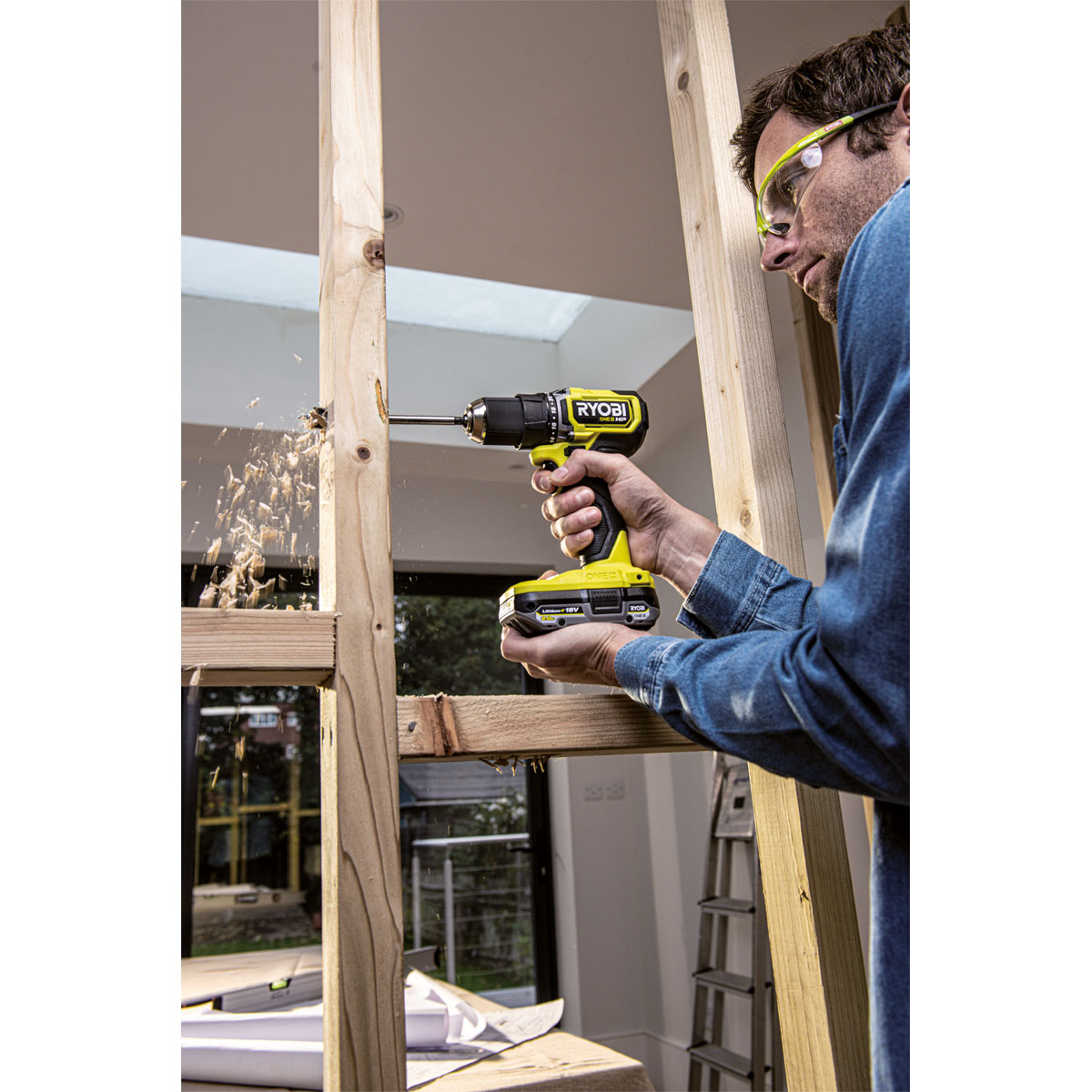 Ryobi  18V Akku-Bohrschrauber-Set RDD18C-220S 54 Nm inkl 2 x 2,0 Ah Akkus u Ladegerät Bild 4